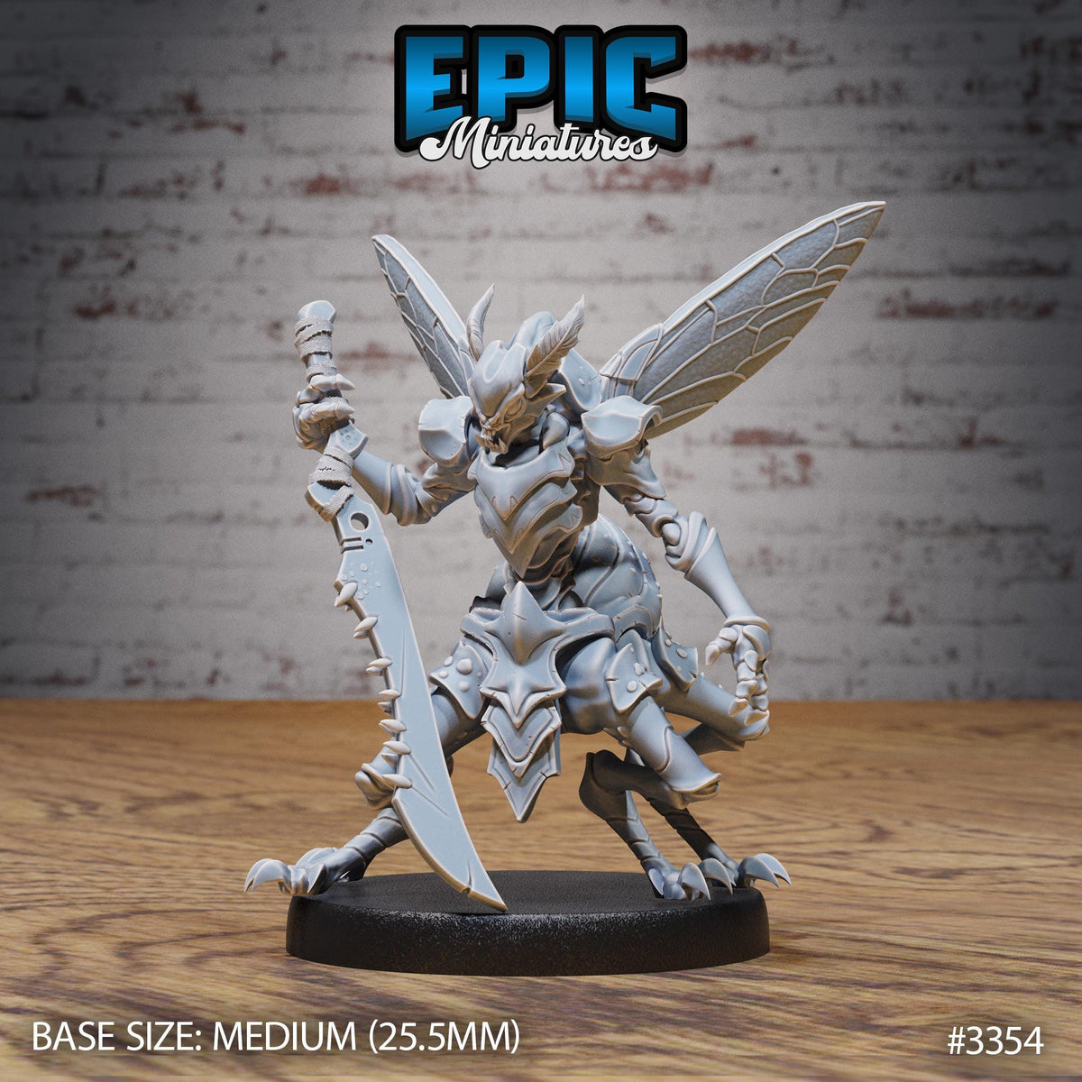 Insect Warrior Option #3354 front DND miniature Insectoid Jungle 16k resin