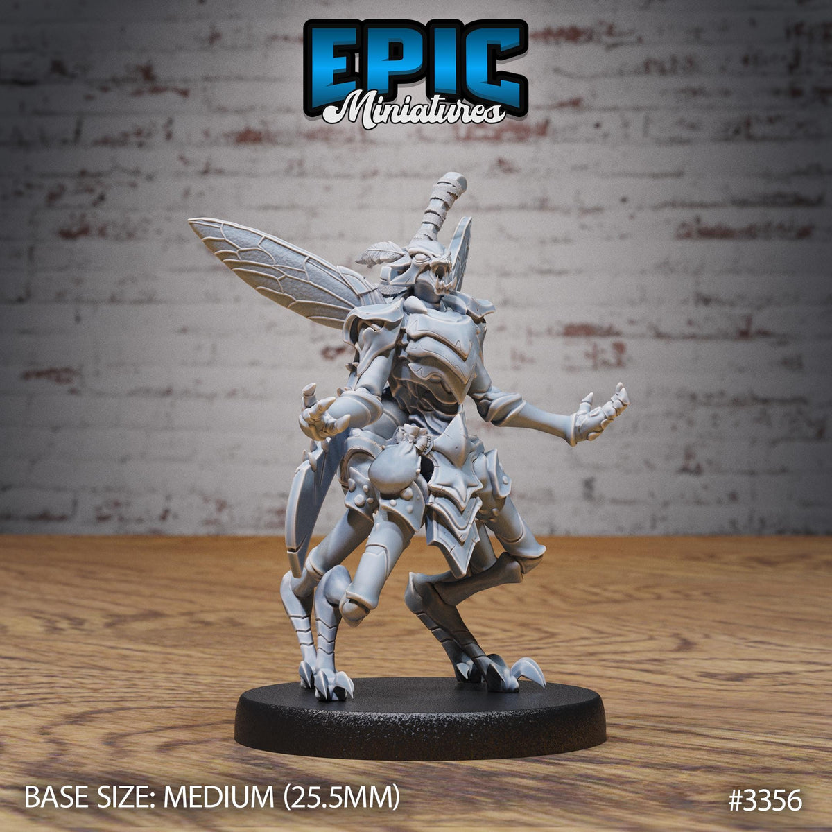 Insect Warrior Option #3356 front DND miniature Insectoid Jungle 16k resin