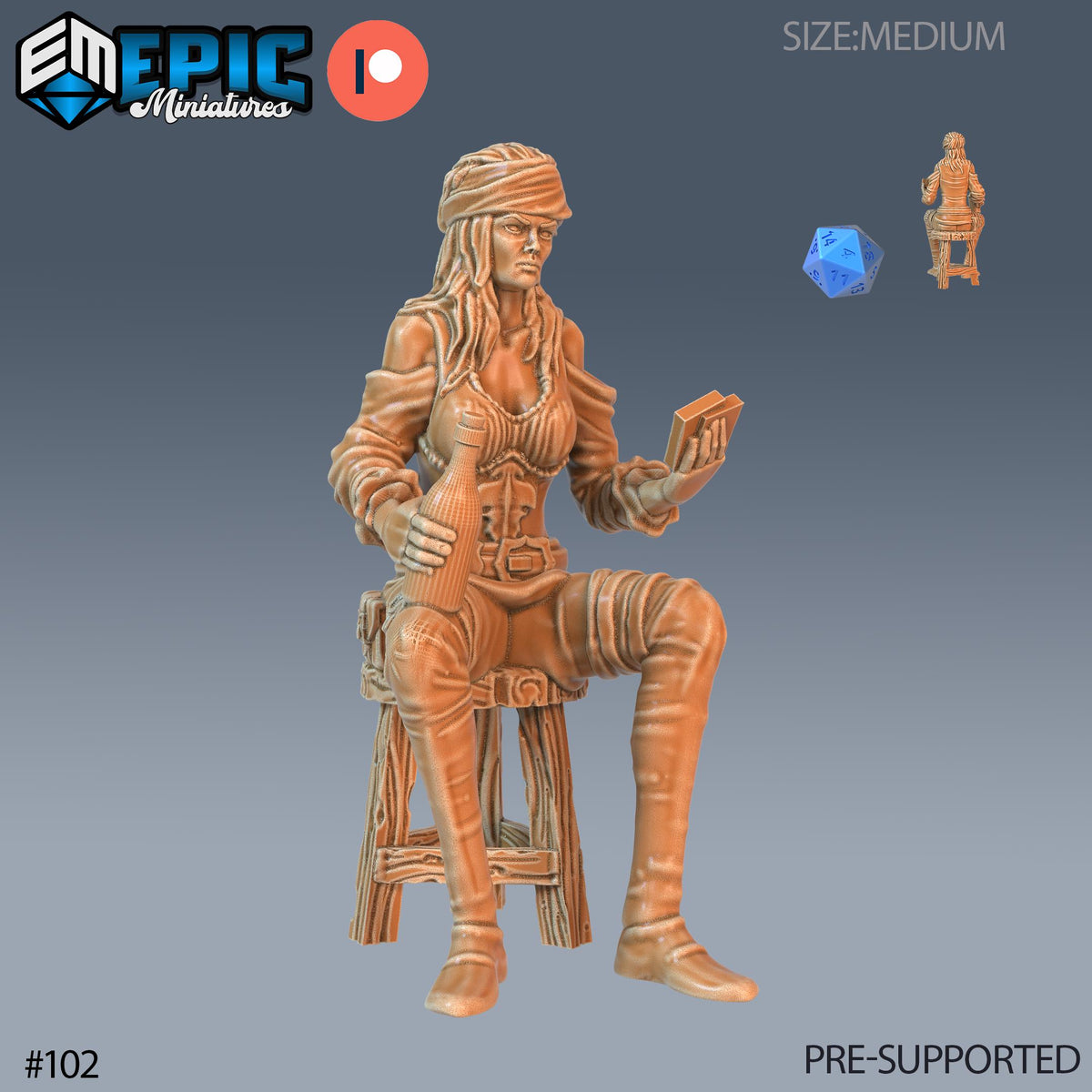 Pirate Gunner Set of 3 DND Minis | Pirates Voyage Collection | TTRPG | Swashbuckling Nautical Heist Skullport Jahaka Spelljammer Option #102 front DND miniature  16k resin
