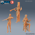 Pirate Gunner Set of 3 DND Minis | Pirates Voyage Collection | TTRPG | Swashbuckling Nautical Heist Skullport Jahaka Spelljammer DND miniatures group photo