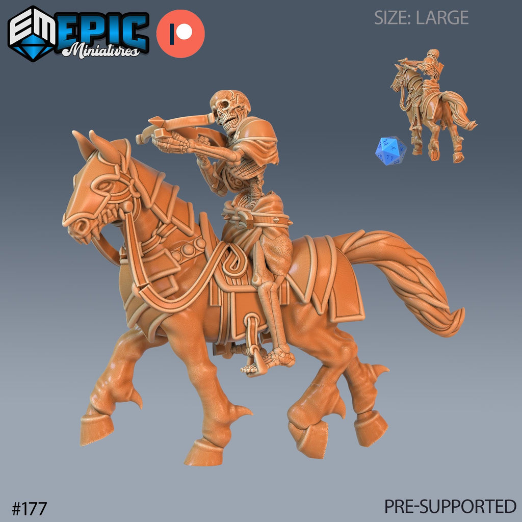 Skeleton Cavalry Option #177 front DND miniature Castle of Terror 16k resin