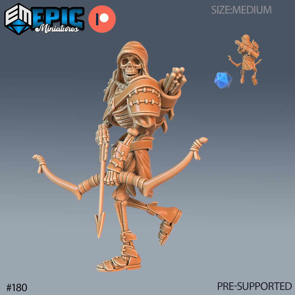Skeleton Option #180 front DND miniature Castle of Terror 16k resin