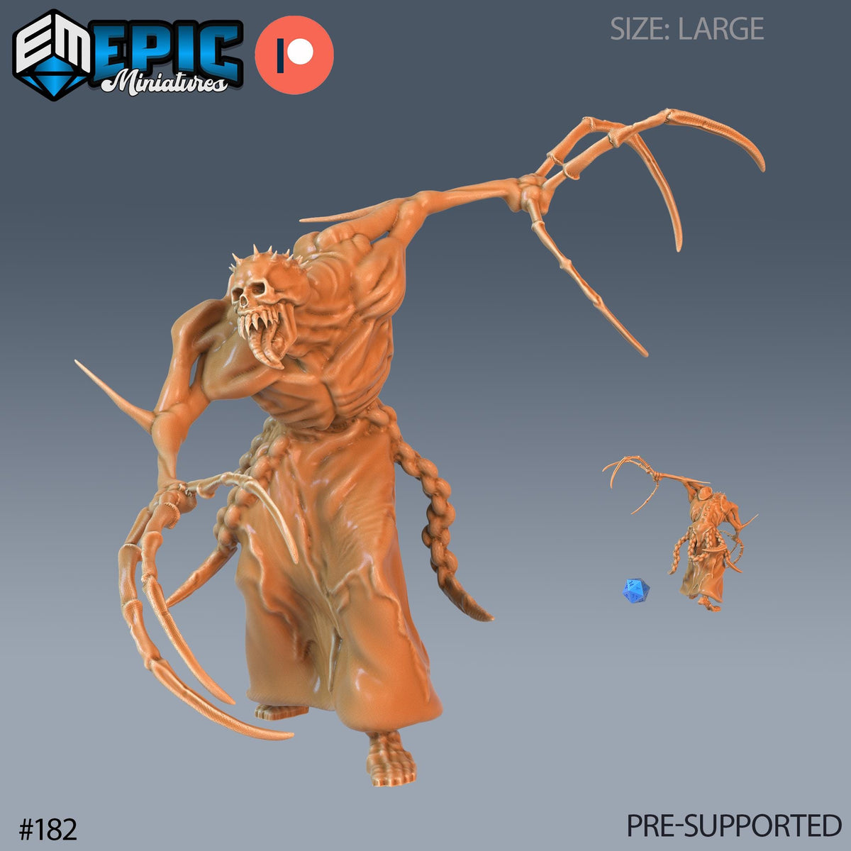 Bone Claw Option #182 (2) front DND miniature Castle of Terror 16k resin