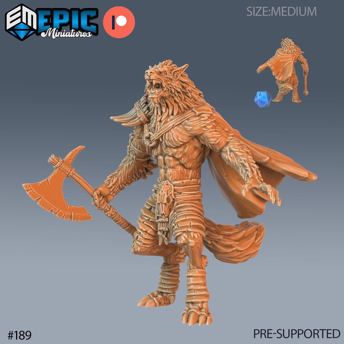 Werewolf Set of 4 DND miniature Castle of Terror photo 6
