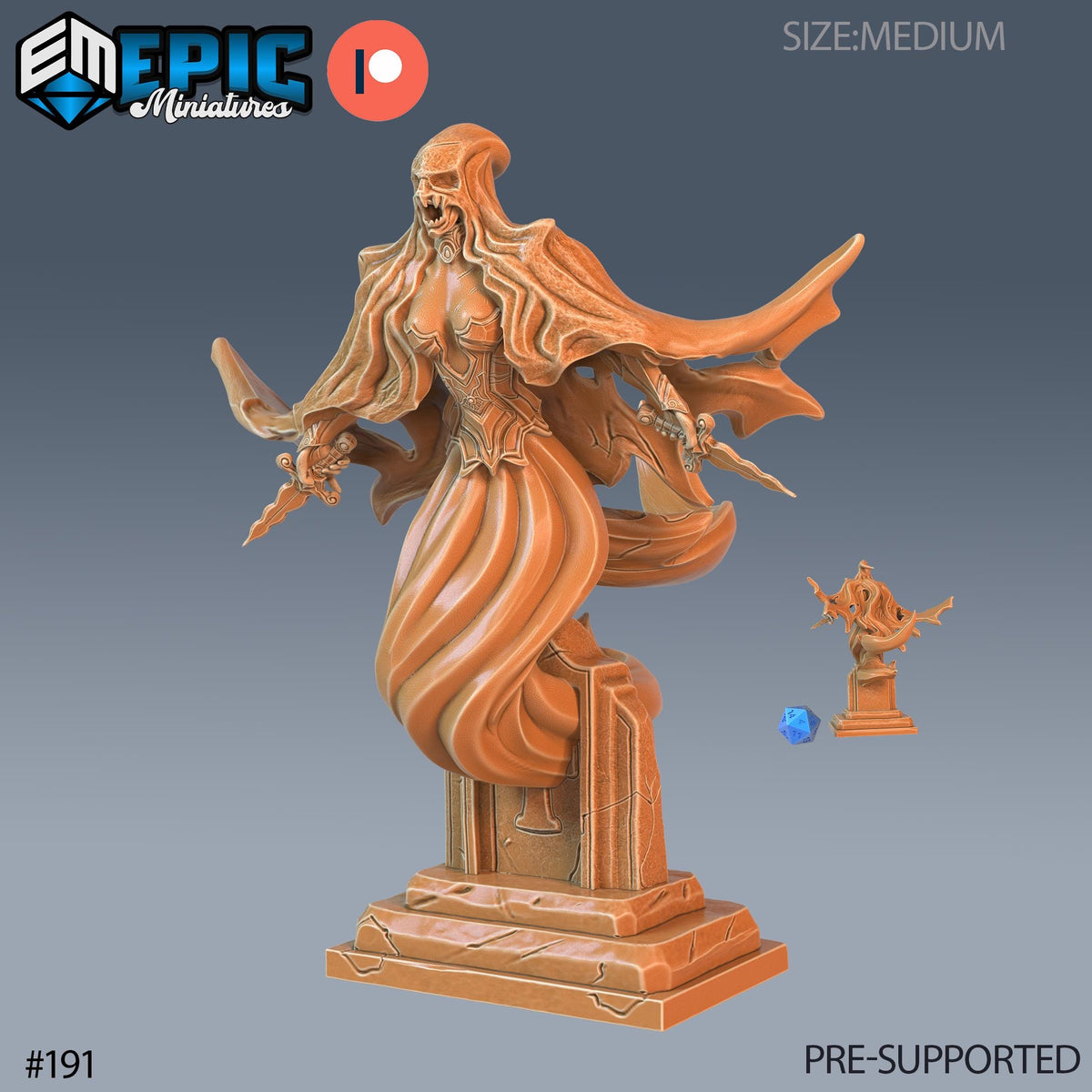 Specter Option #191 front DND miniature Castle of Terror 16k resin
