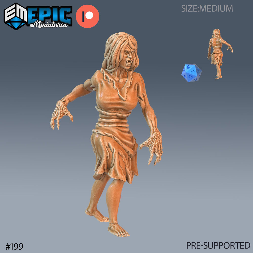 Vampire Spawn Option #199 front DND miniature Castle of Terror 16k resin