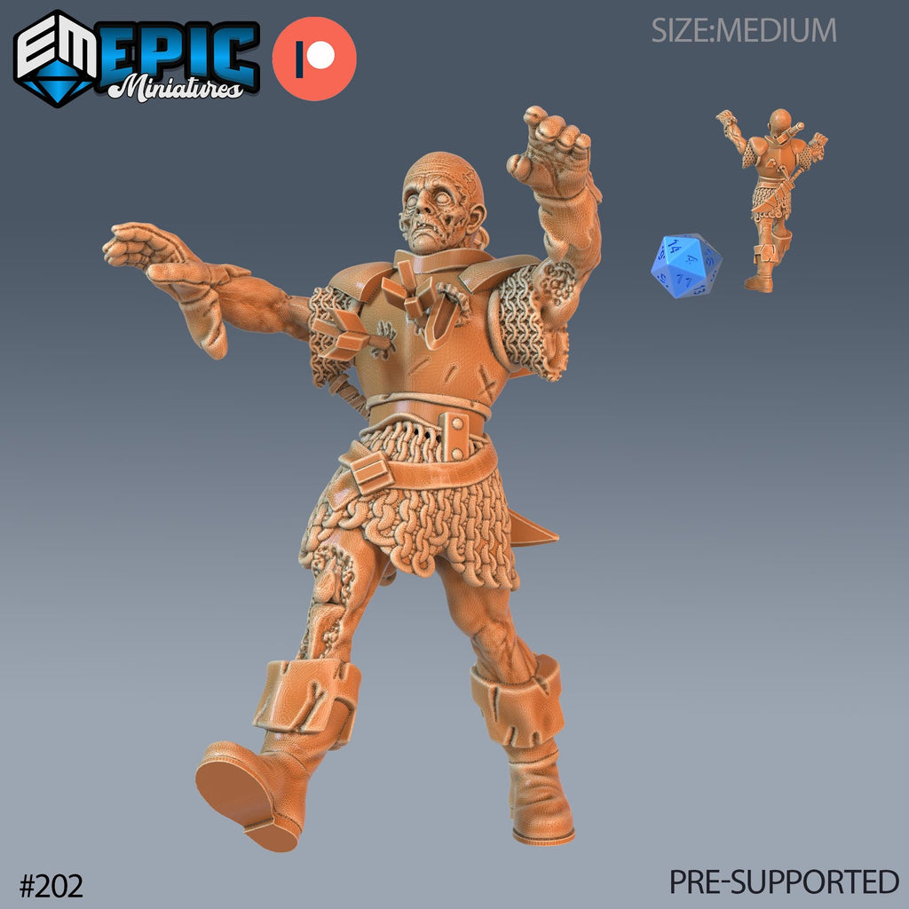 Zombie Option #202 front DND miniature Castle of Terror 16k resin
