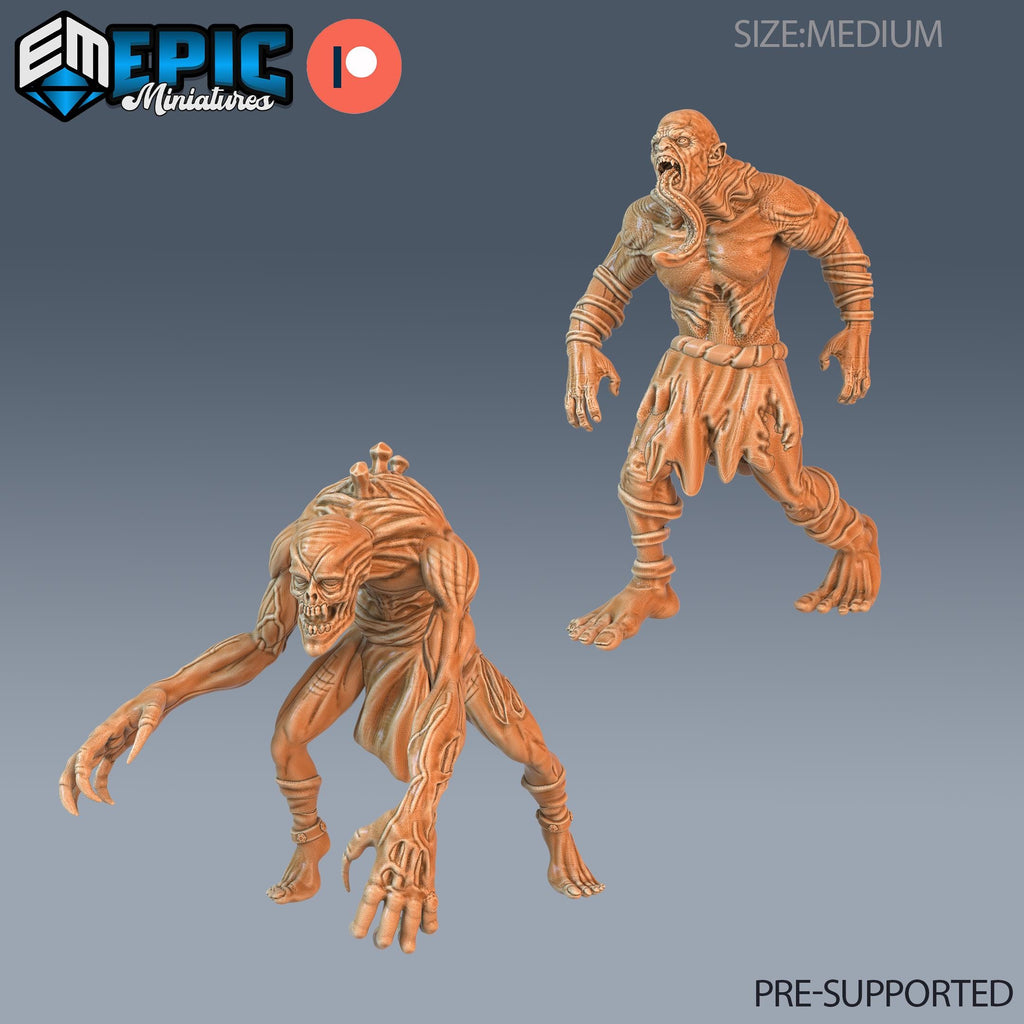Ghoul Set of 2 DND miniatures group photo Castle of Terror