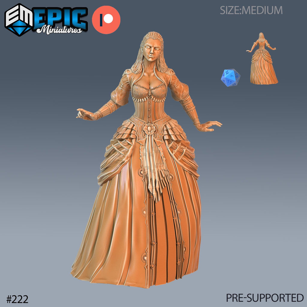 Vampire Lady Option #222 front DND miniature Castle of Terror 16k resin
