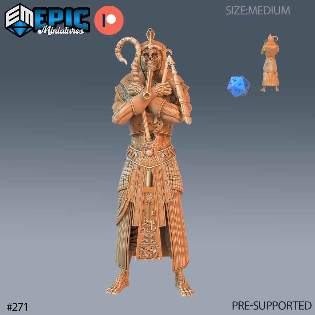 Black Pharaoh Set of 3 DND Minis | Ruins of Madness Collection | TTRPG | Eldritch Lovecraft Underdark Phandelver Waterdeep Mad Mage Icewind Option #271 front DND miniature  16k resin
