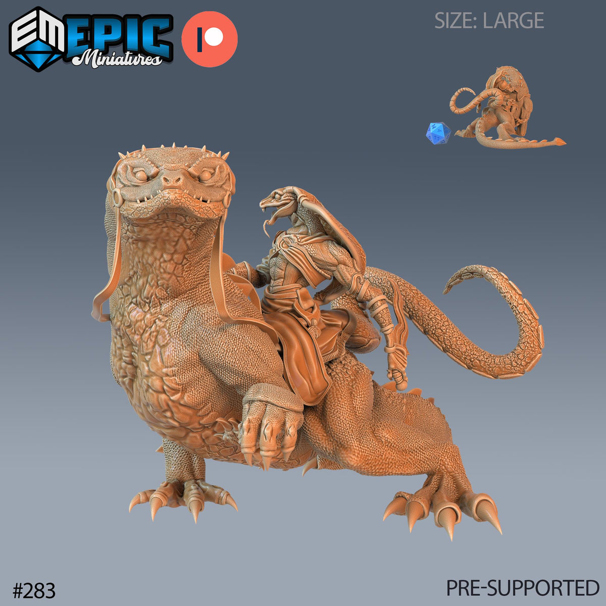 Serpentfolk Warrior Set of 3 DND Minis | Ruins of Madness Collection | TTRPG | Eldritch Lovecraft Underdark Phandelver Waterdeep Mad Mage Option #283 front DND miniature  16k resin