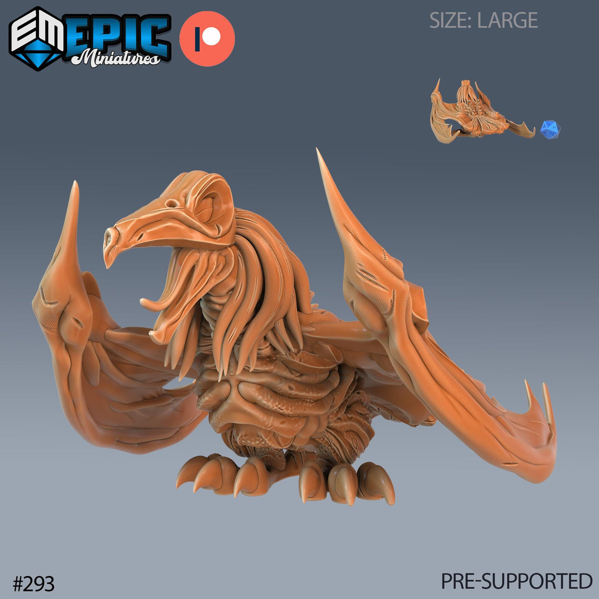 Shantak Set of 3 DND Minis | Ruins of Madness Collection | TTRPG | Eldritch Lovecraft Underdark Phandelver Waterdeep Mad Mage Icewind Option #293 front DND miniature  16k resin