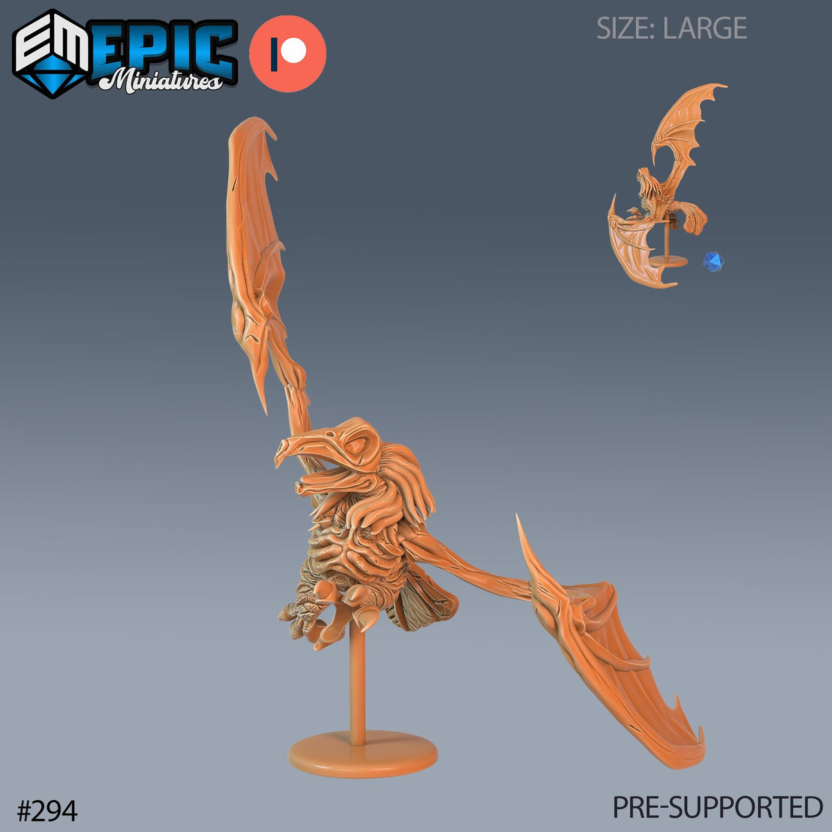 Shantak Set of 3 DND Minis | Ruins of Madness Collection | TTRPG | Eldritch Lovecraft Underdark Phandelver Waterdeep Mad Mage Icewind Option #294 front DND miniature  16k resin