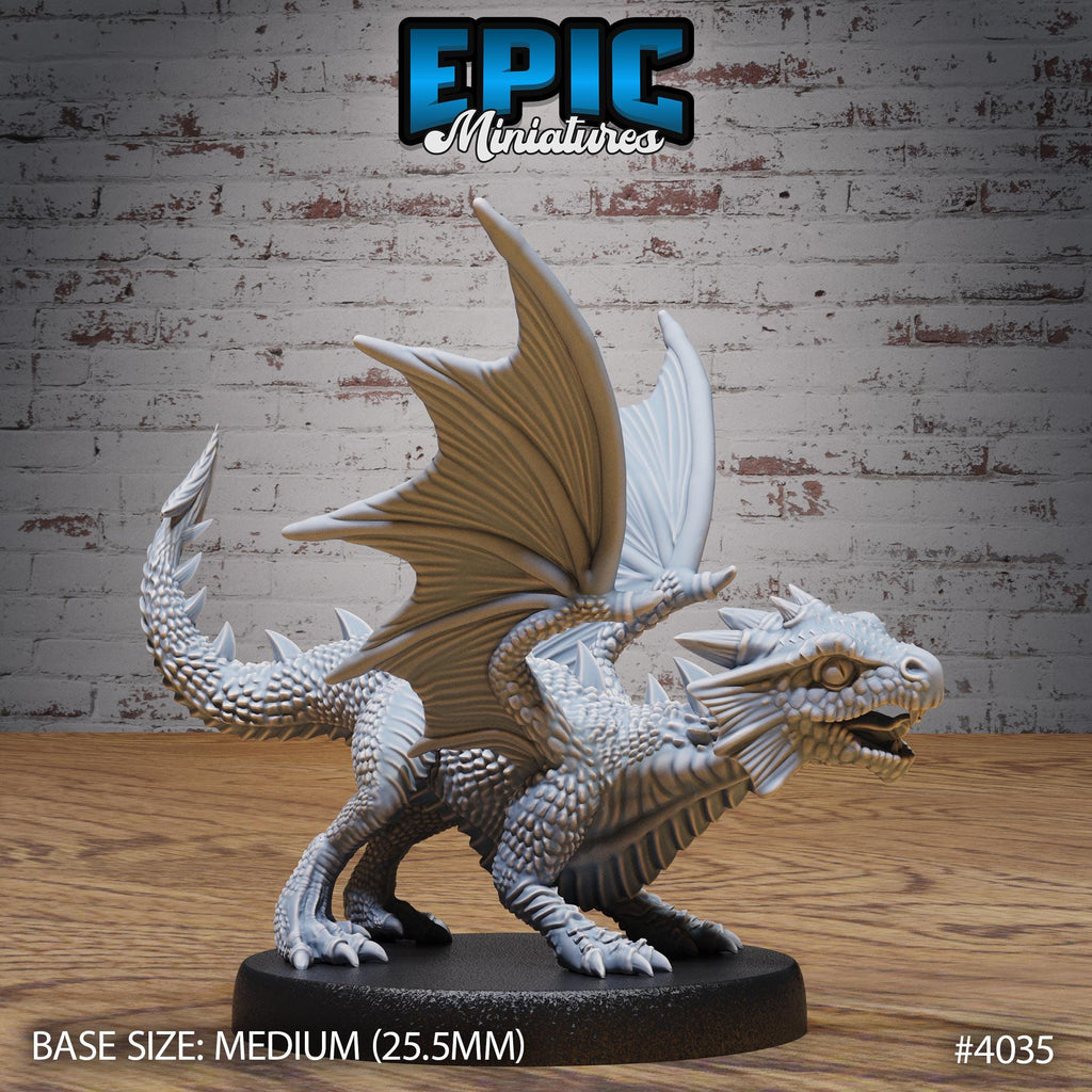Red Dragon Wyrmling Option #4035 front DND miniature Elemental Lands 16k resin