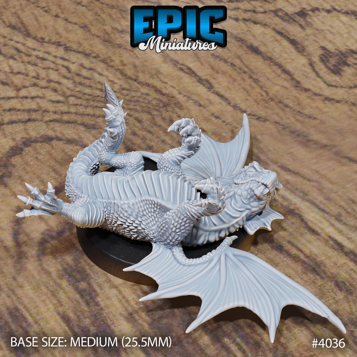 Red Dragon Wyrmling Option #4036 back DND miniature Elemental Lands 16k resin