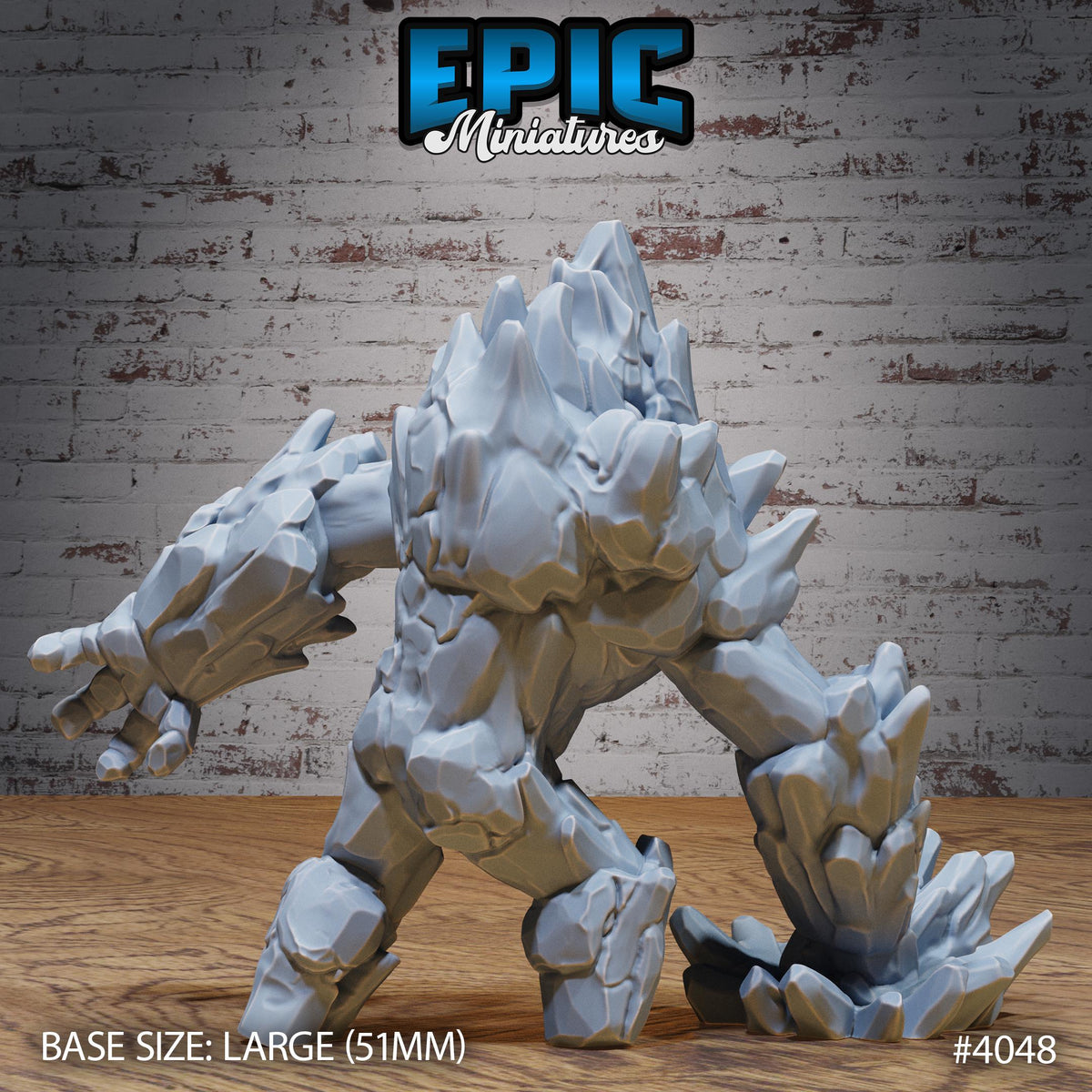 Elemental Earth Option #4048 back DND miniature Elemental Lands 16k resin
