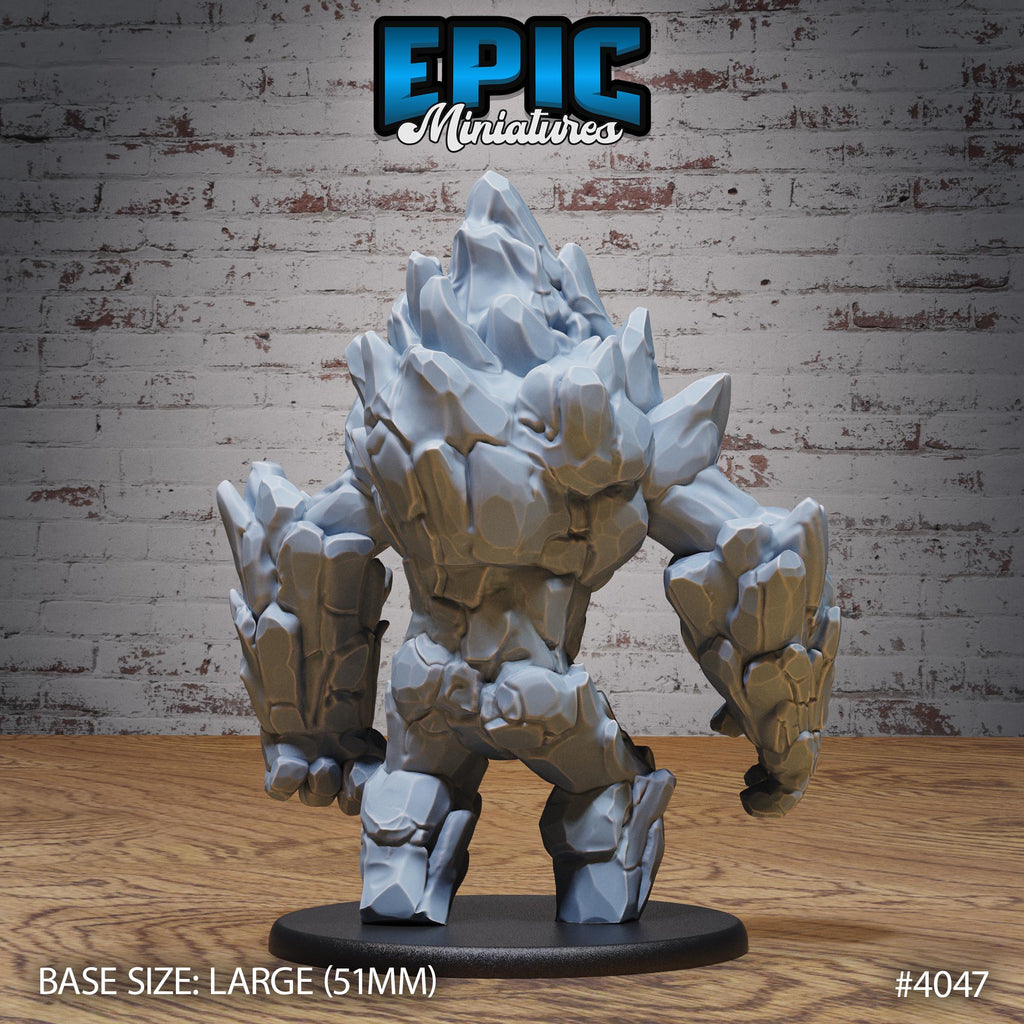 Elemental Earth Option #4047 back DND miniature Elemental Lands 16k resin
