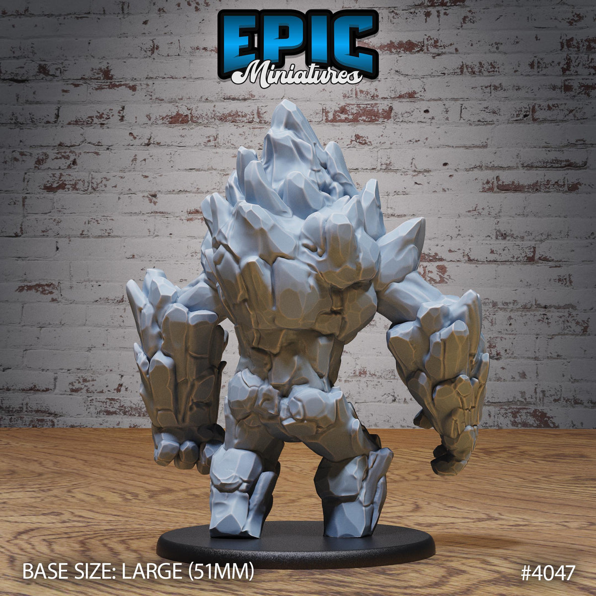 Elemental Earth Option #4047 back DND miniature Elemental Lands 16k resin