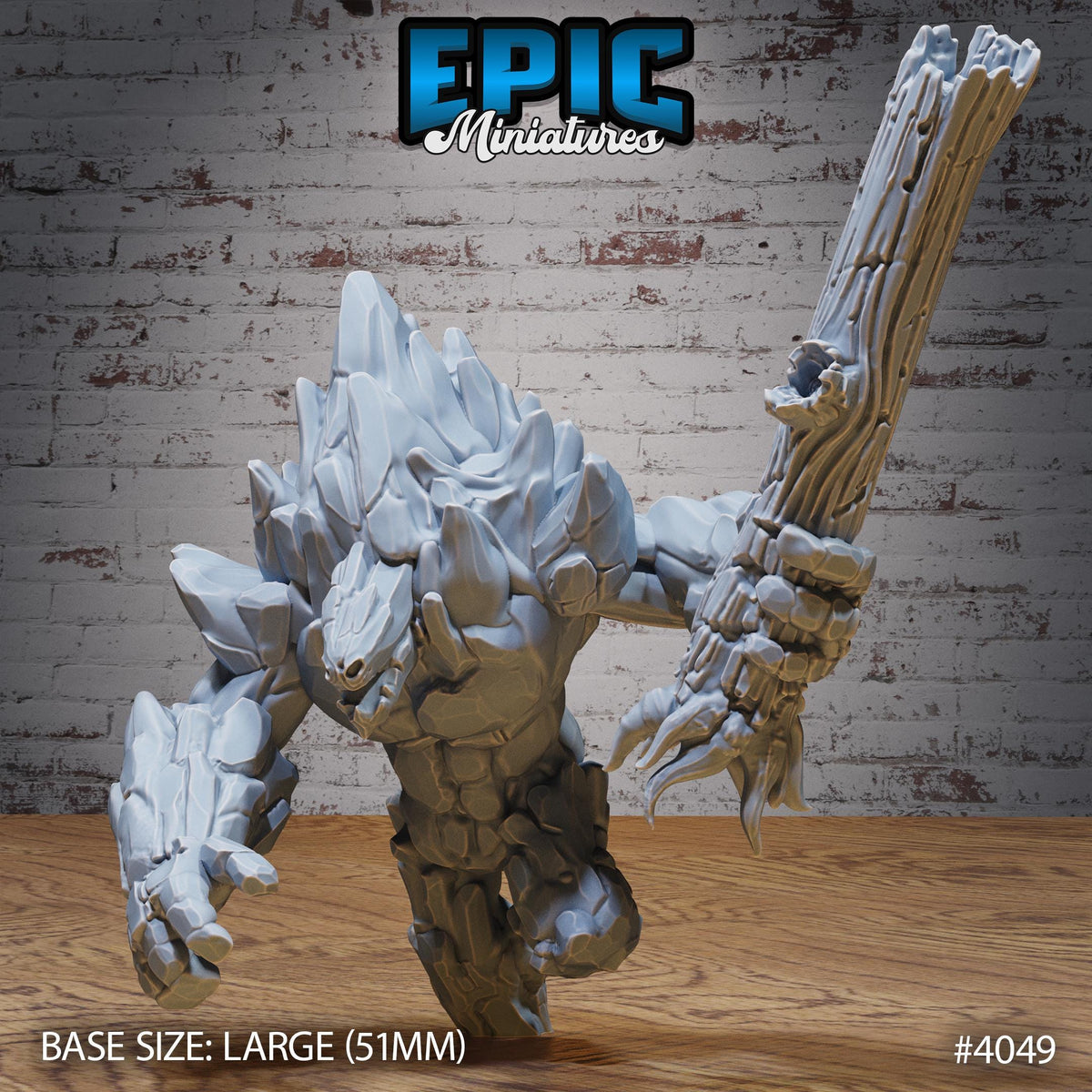 Elemental Earth Option #4049 front DND miniature Elemental Lands 16k resin
