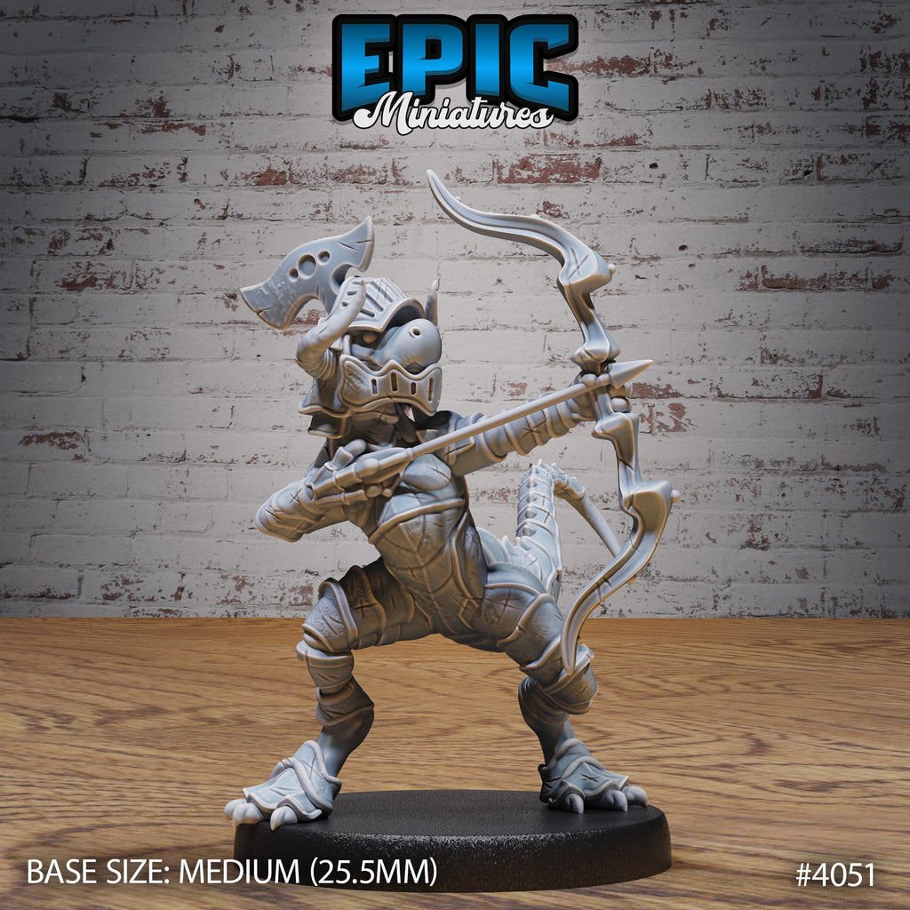 Dino Knight Option #4051 front DND miniature Elemental Lands 16k resin