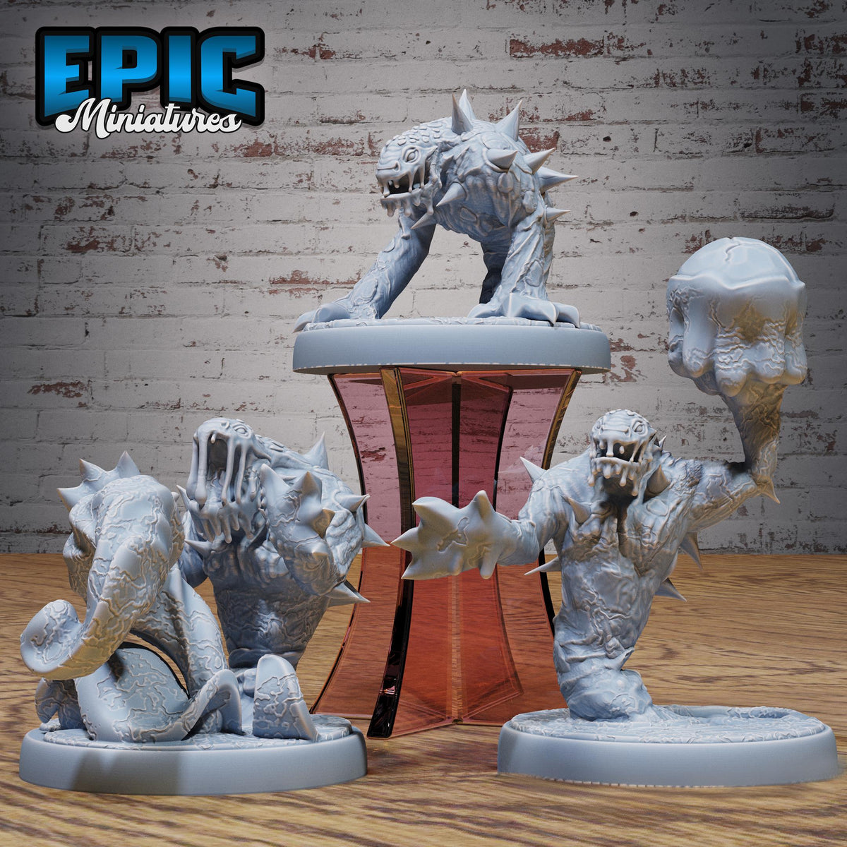 Magma Spawn Set of 3 DND miniatures group photo Elemental Lands