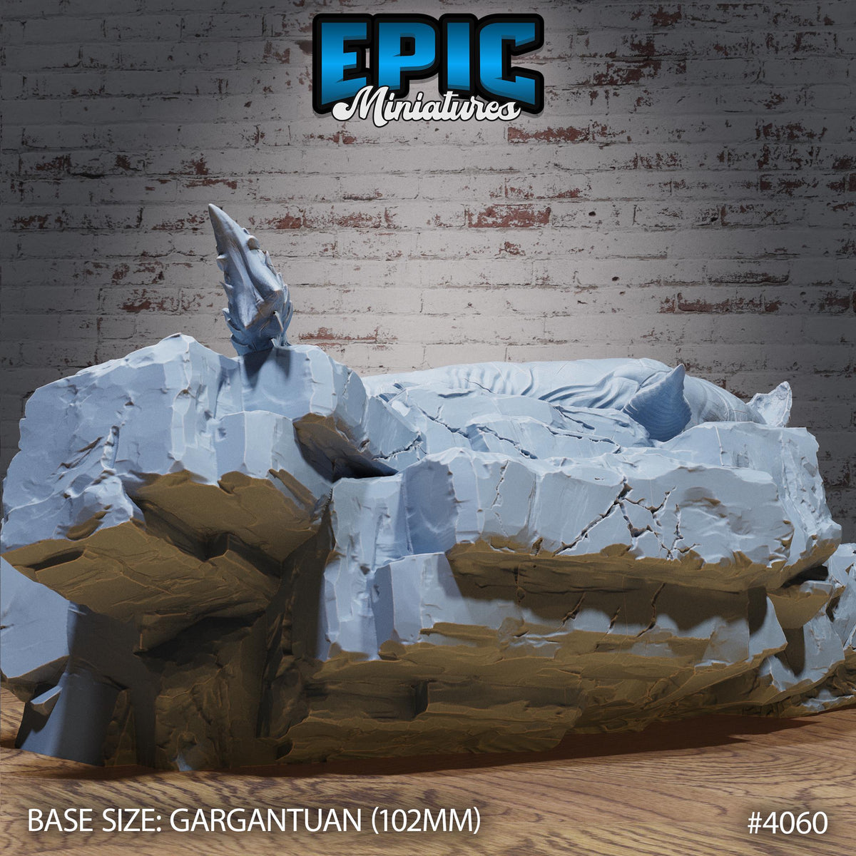 Lava Whale Option #4060 back DND miniature Elemental Lands 16k resin