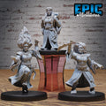 Dwarf Wind Mage Female Set of 3 DND miniatures group photo Elemental Lands