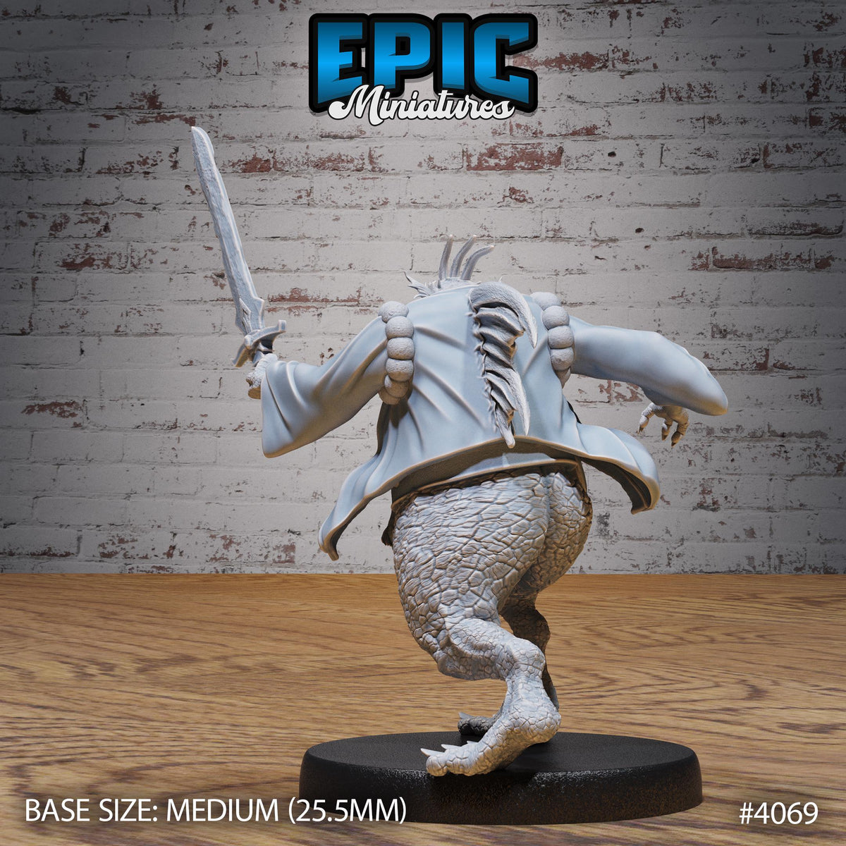 Marid Classic Option #4069 back DND miniature Elemental Lands 16k resin