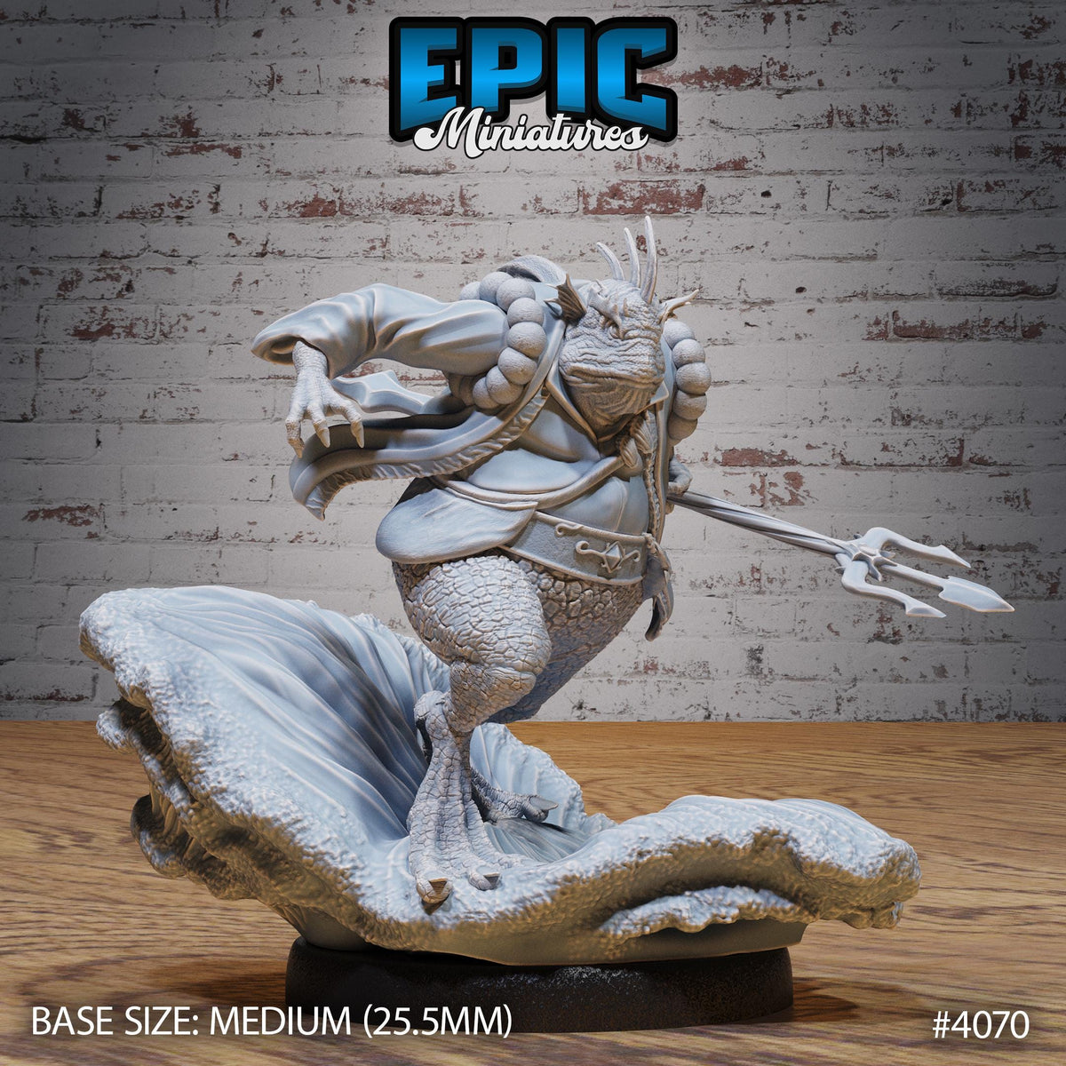Marid Classic Option #4070 front DND miniature Elemental Lands 16k resin
