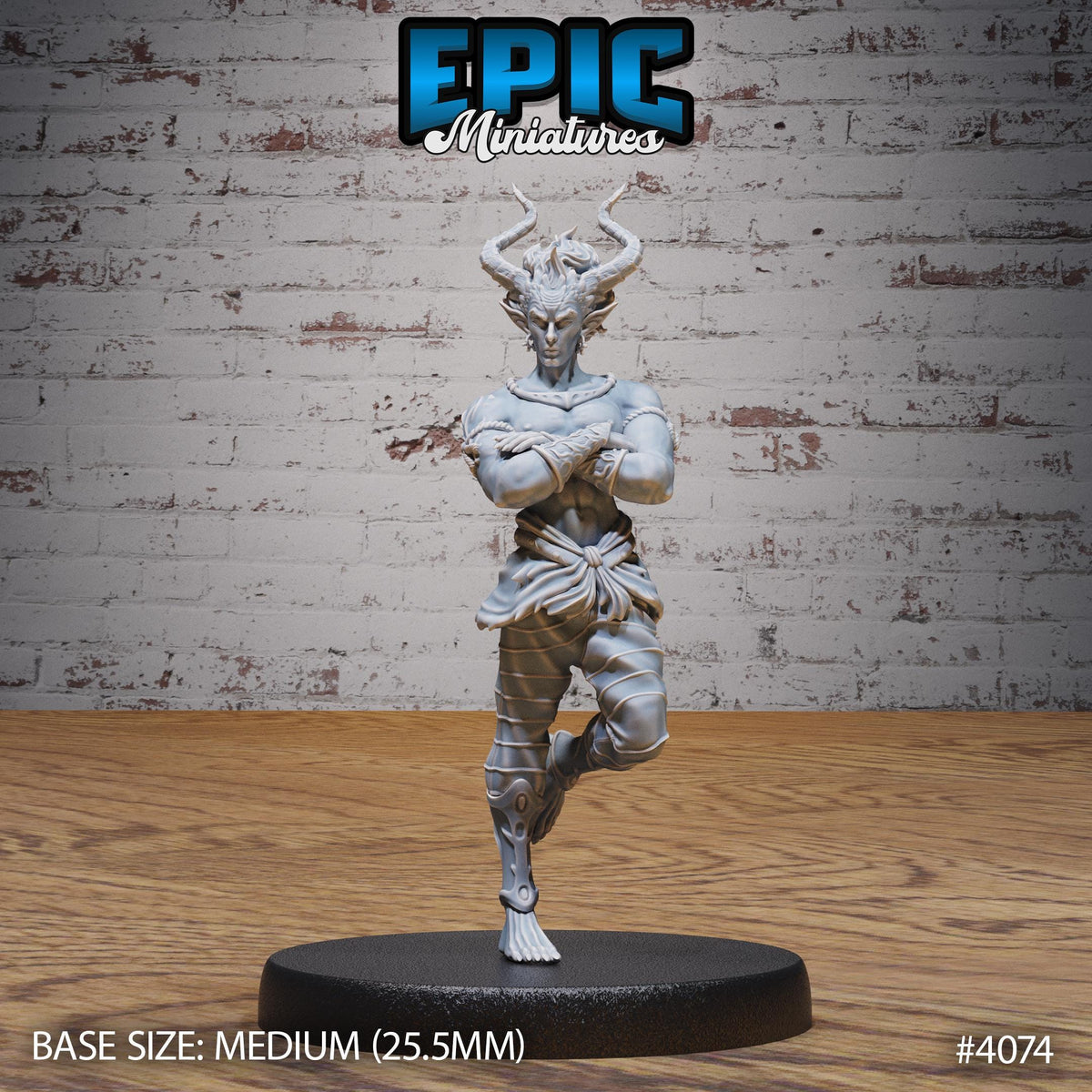 Young Efreeti Option #4074 front DND miniature Elemental Lands 16k resin