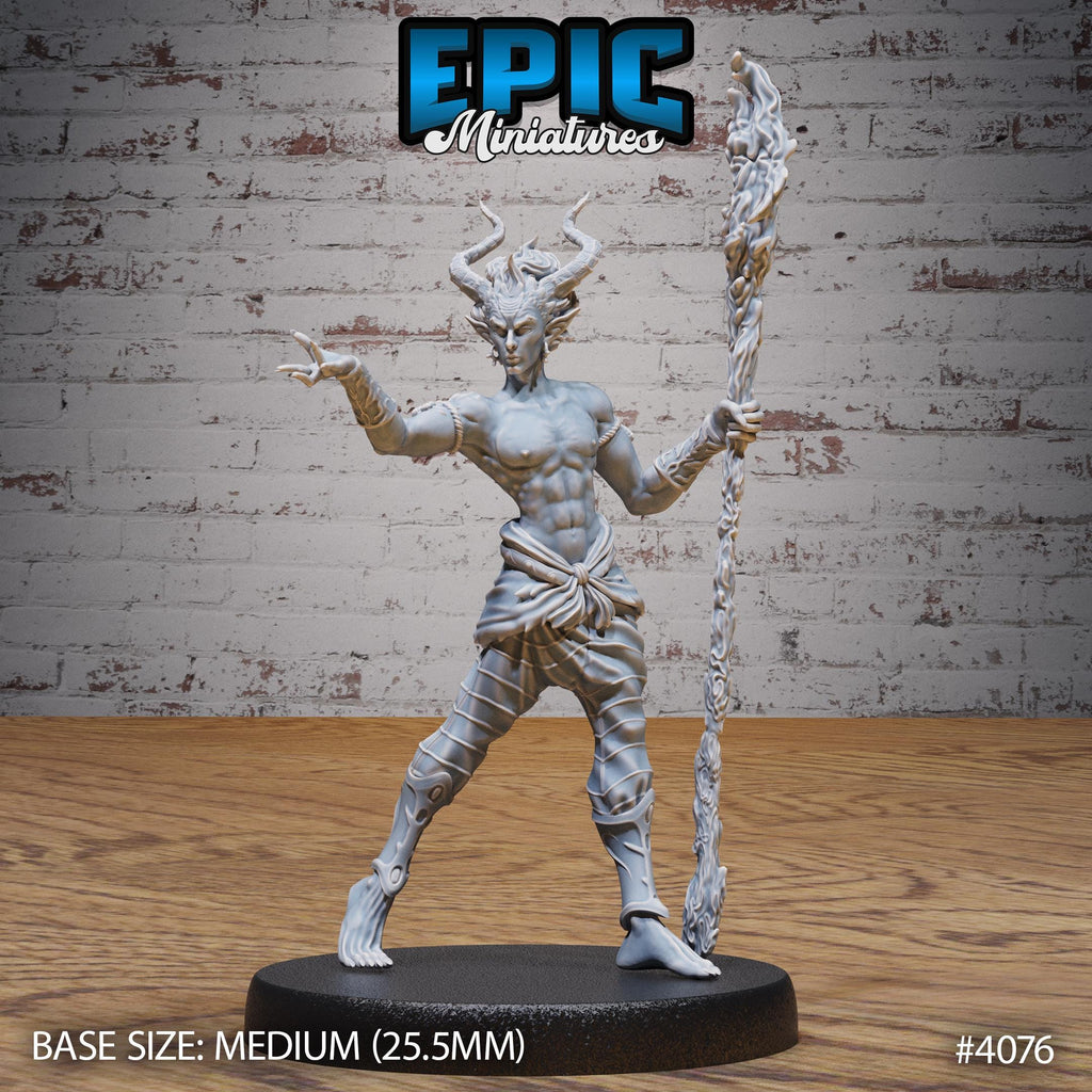 Young Efreeti Option #4076 front DND miniature Elemental Lands 16k resin