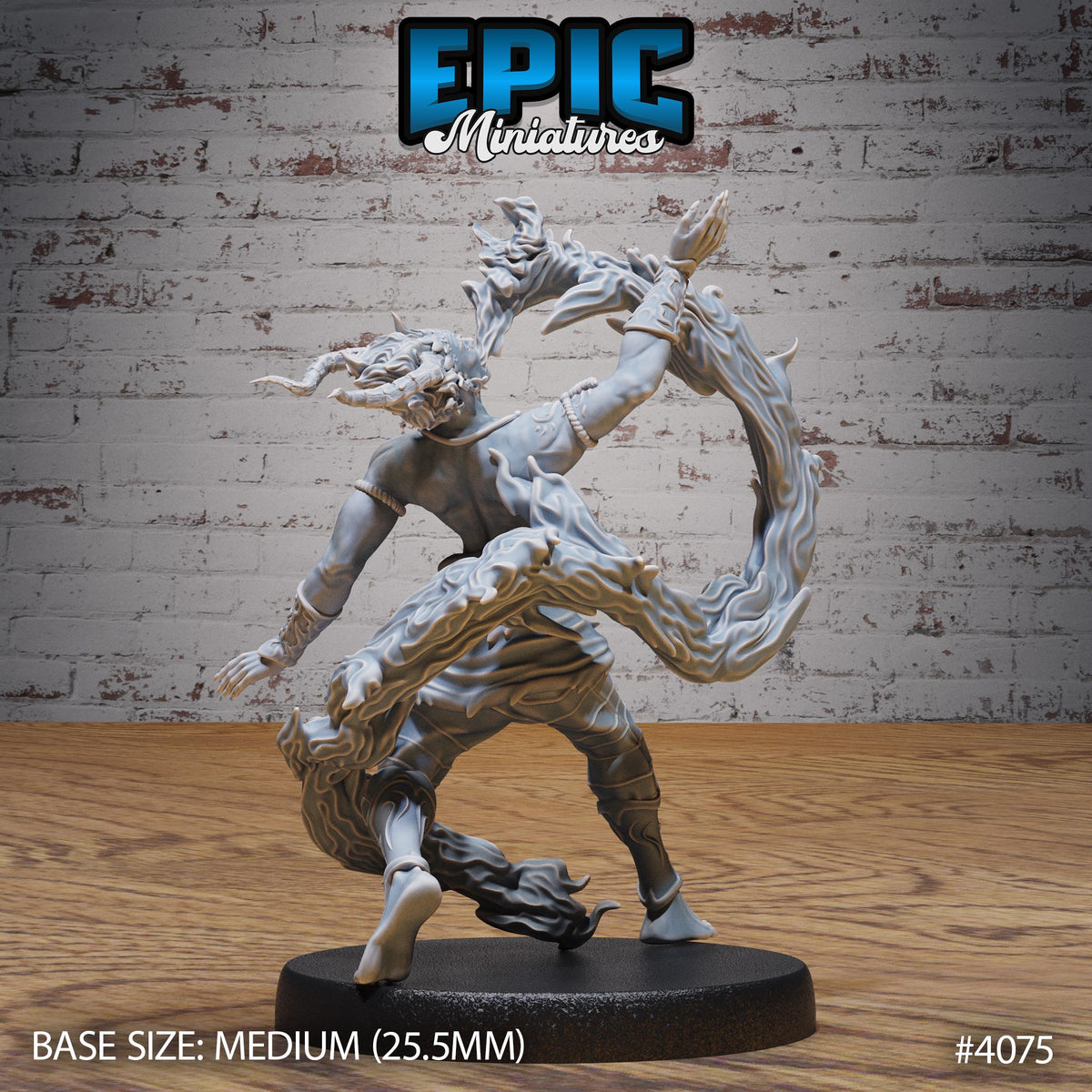 Young Efreeti Option #4075 back DND miniature Elemental Lands 16k resin