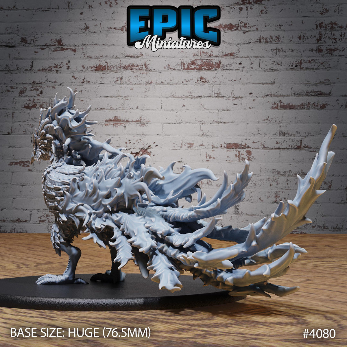Primordial Phoenix Option #4080 back DND miniature Elemental Lands 16k resin