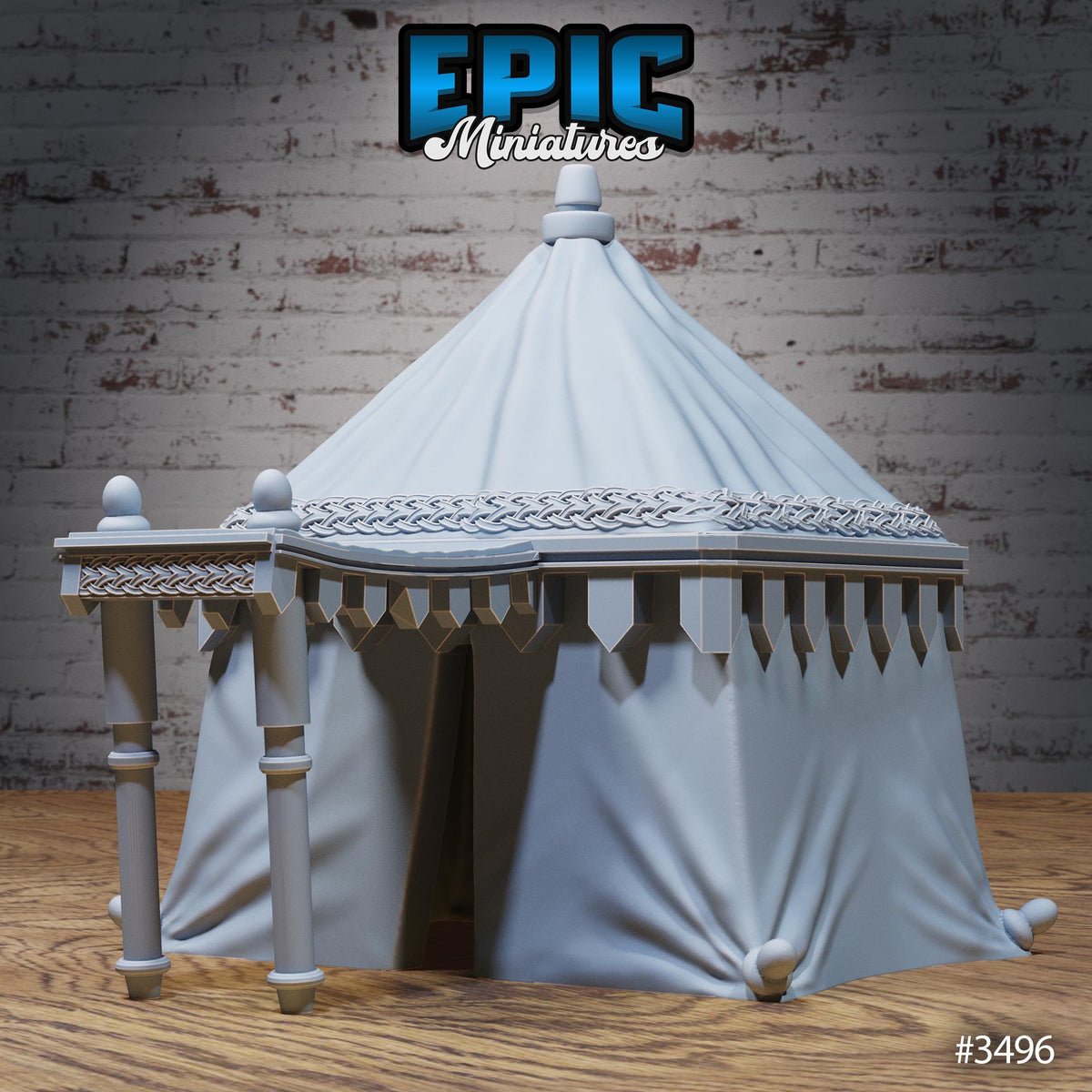 Carnival Tent Scatter Terrain Set Option #3496 (2) front DND miniature Nightsky Carnival 16k resin