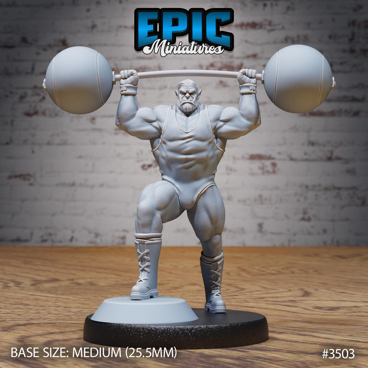 Orc Strongman Option #3503 front DND miniature Nightsky Carnival 16k resin