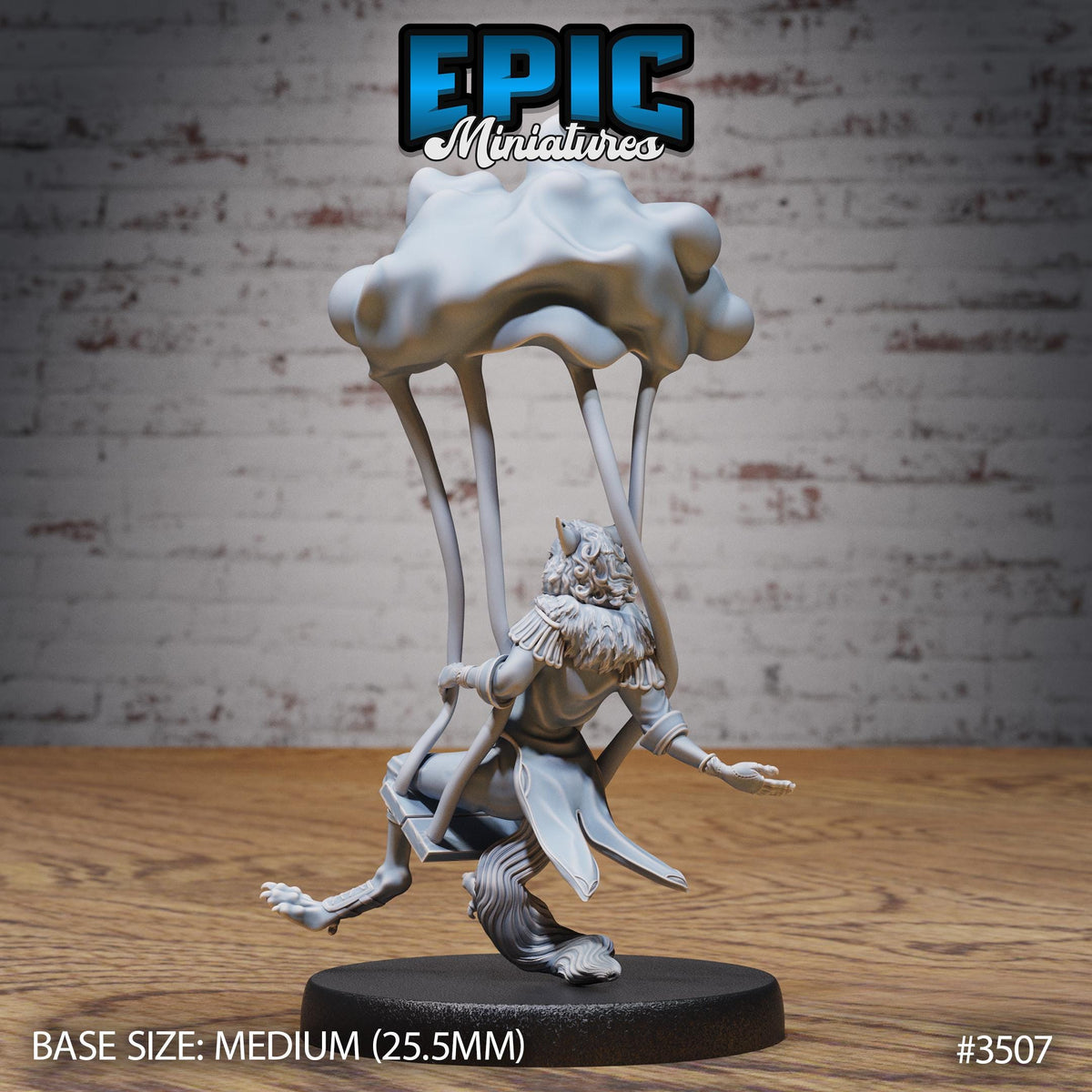 Cat Folk Magician Option #3507 back DND miniature Nightsky Carnival 16k resin