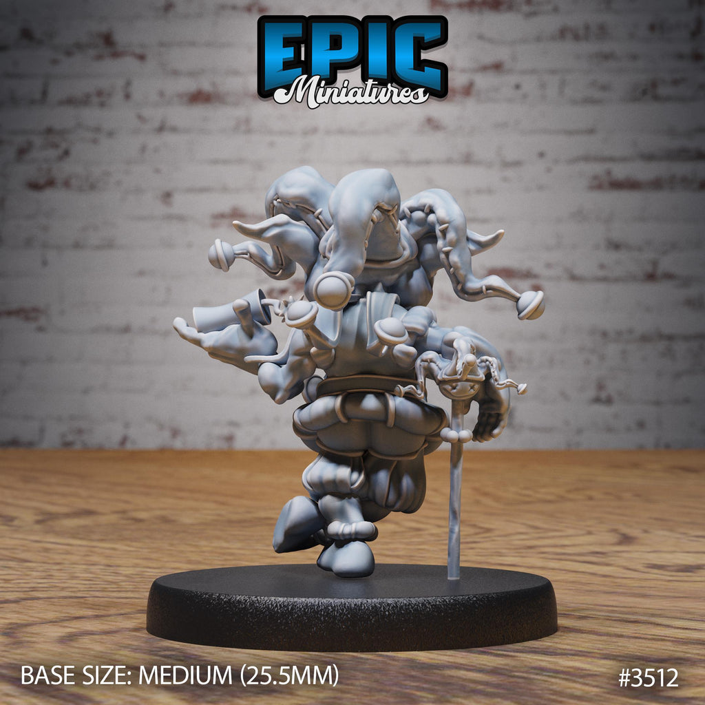 Goblin Clown Option #3512 back DND miniature Nightsky Carnival 16k resin