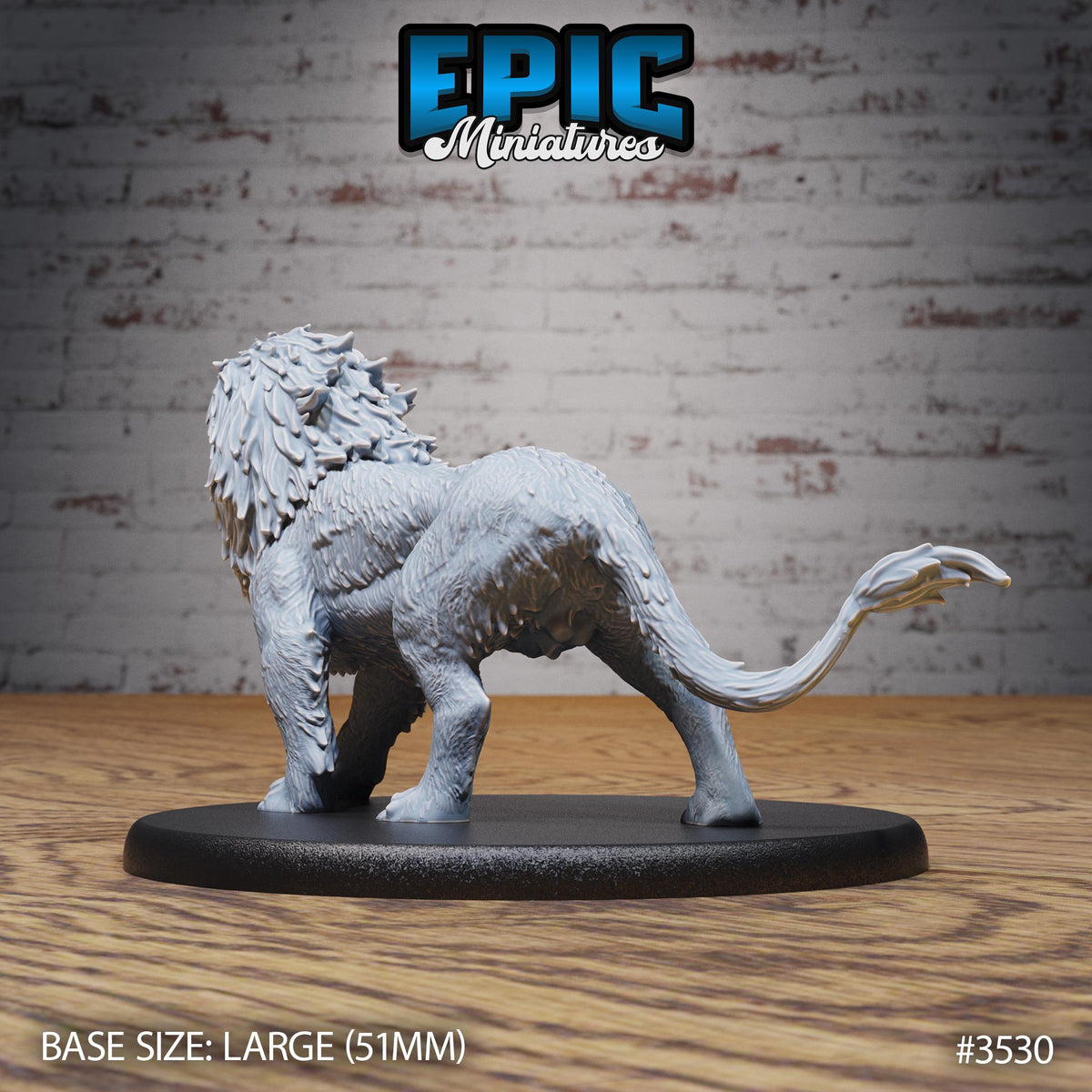 Lion Option #3530 back DND miniature Nightsky Carnival 16k resin