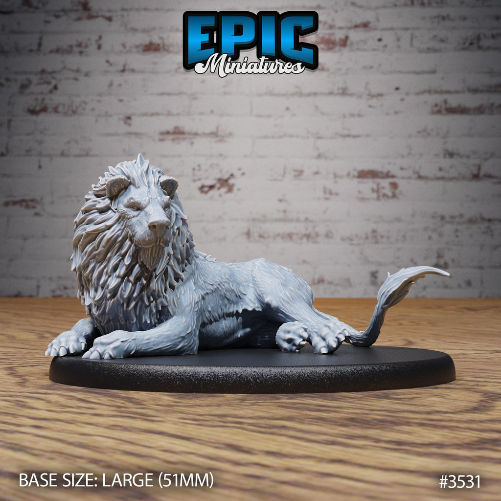 Lion Option #3531 front DND miniature Nightsky Carnival 16k resin