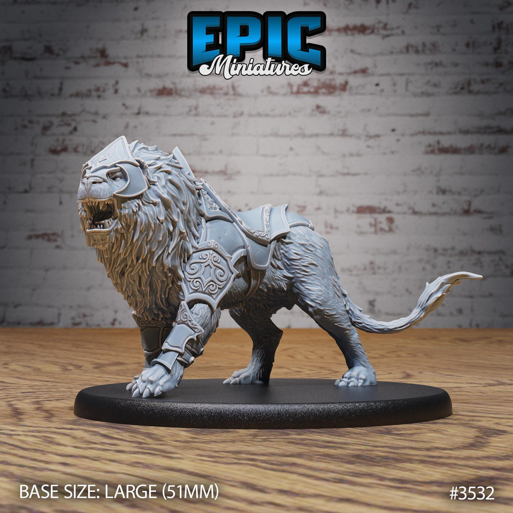 Lion Option #3532 front DND miniature Nightsky Carnival 16k resin