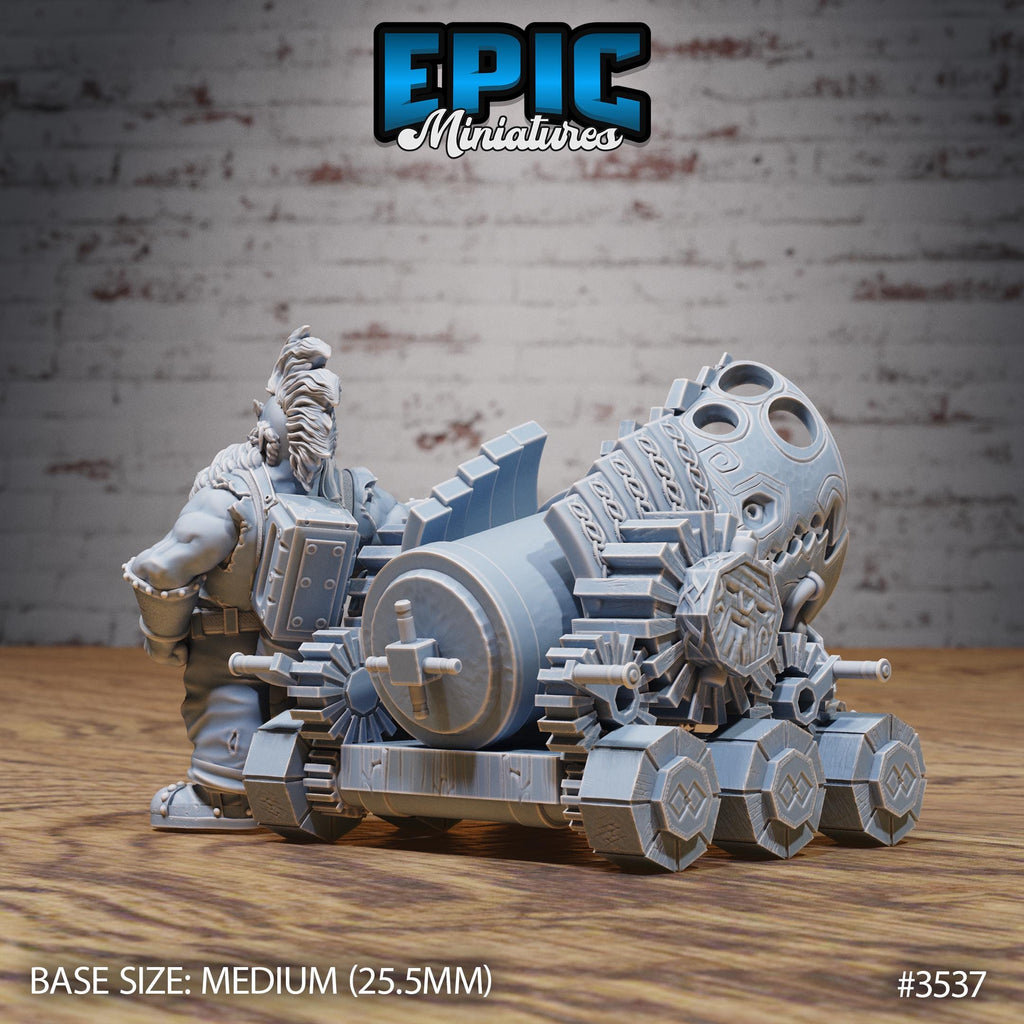 Cannon Dwarf Option #3537 back DND miniature Nightsky Carnival 16k resin