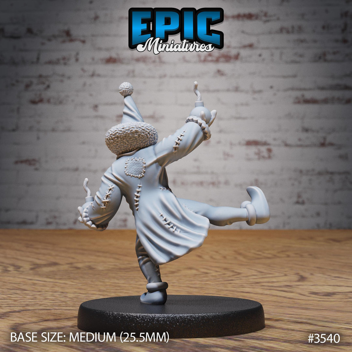 Horror Clown Option #3540 back DND miniature Nightsky Carnival 16k resin