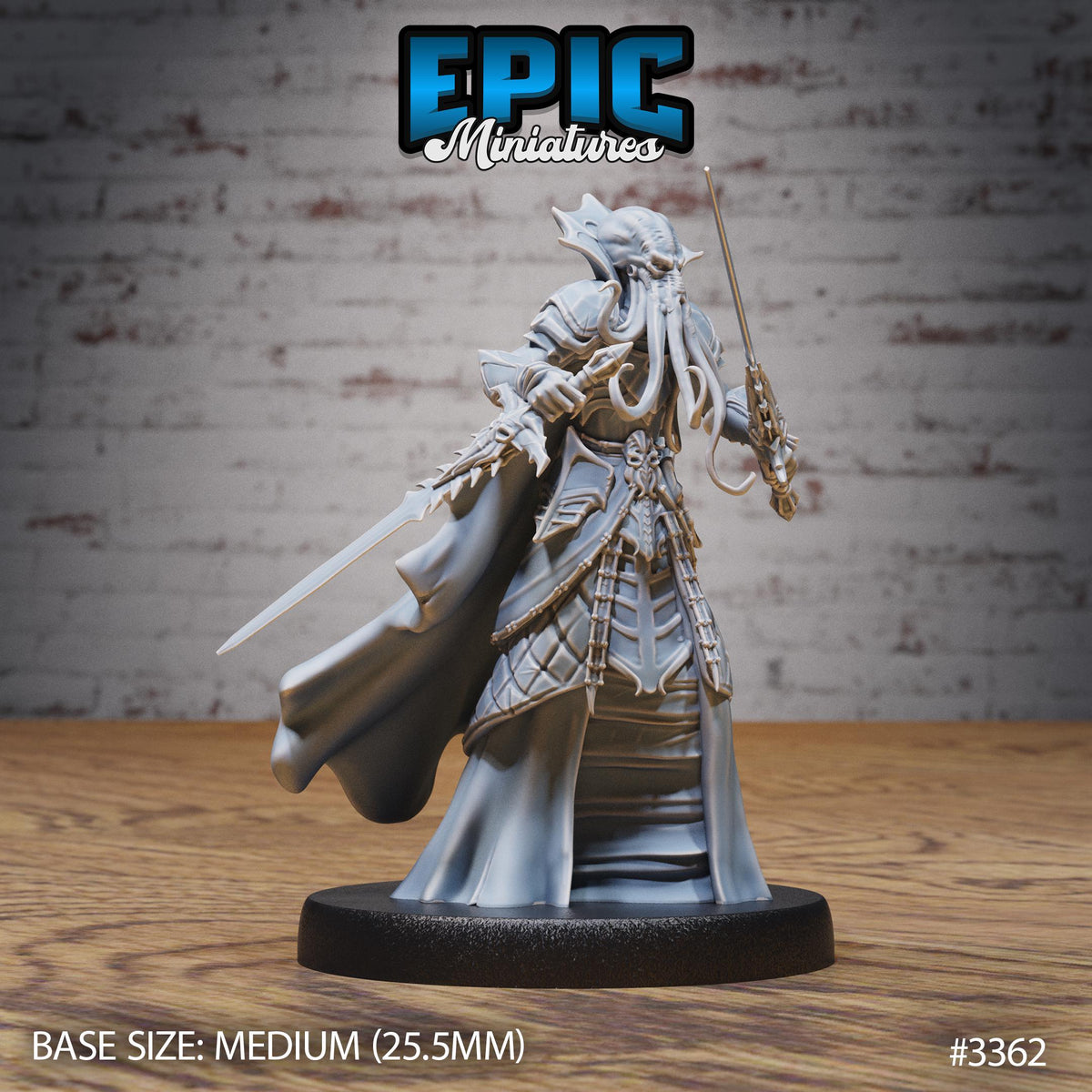 Mind Eater Classic Option #3362 front DND miniature Planar Adventure 16k resin
