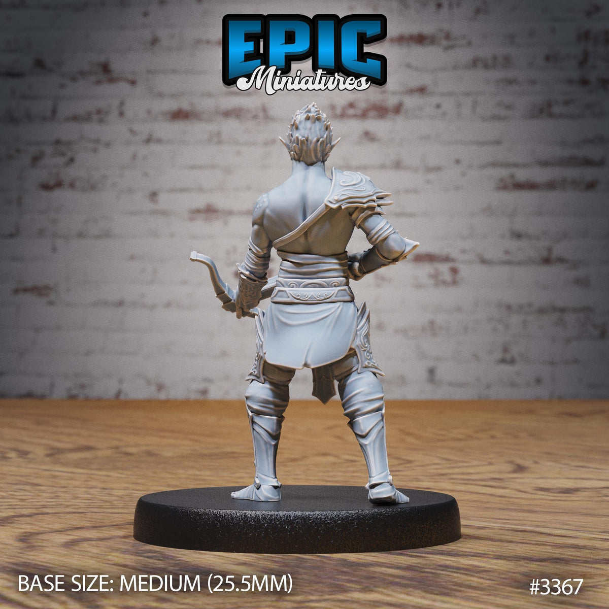 Male Slave Rebel Option #3367 back DND miniature Planar Adventure 16k resin