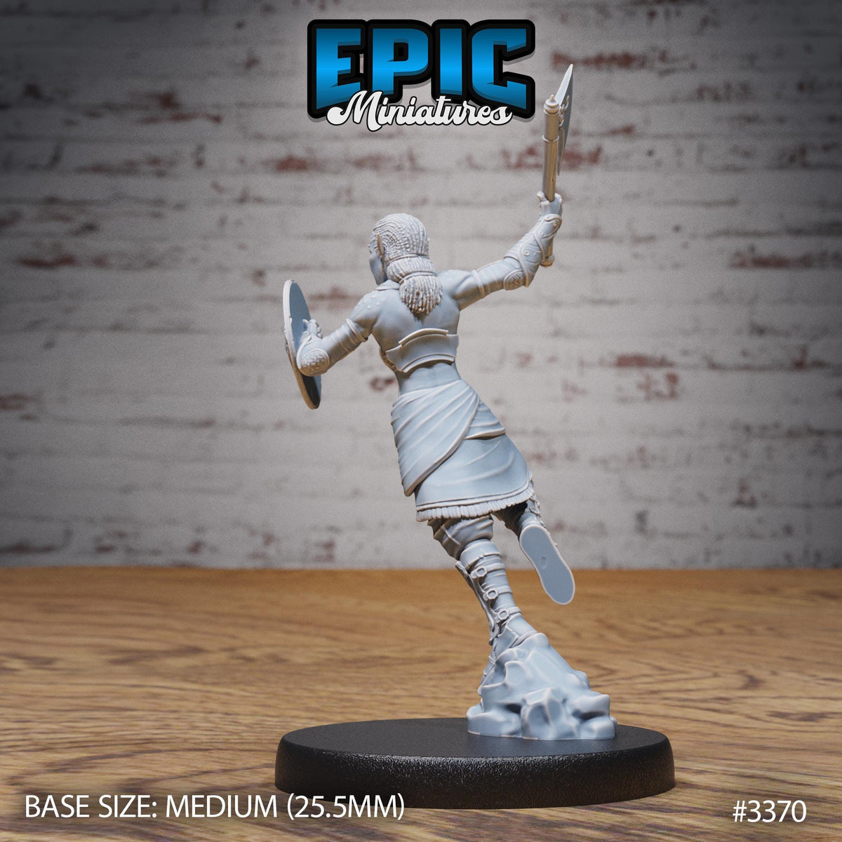 Female Slave Rebel Option #3370 back DND miniature Planar Adventure 16k resin