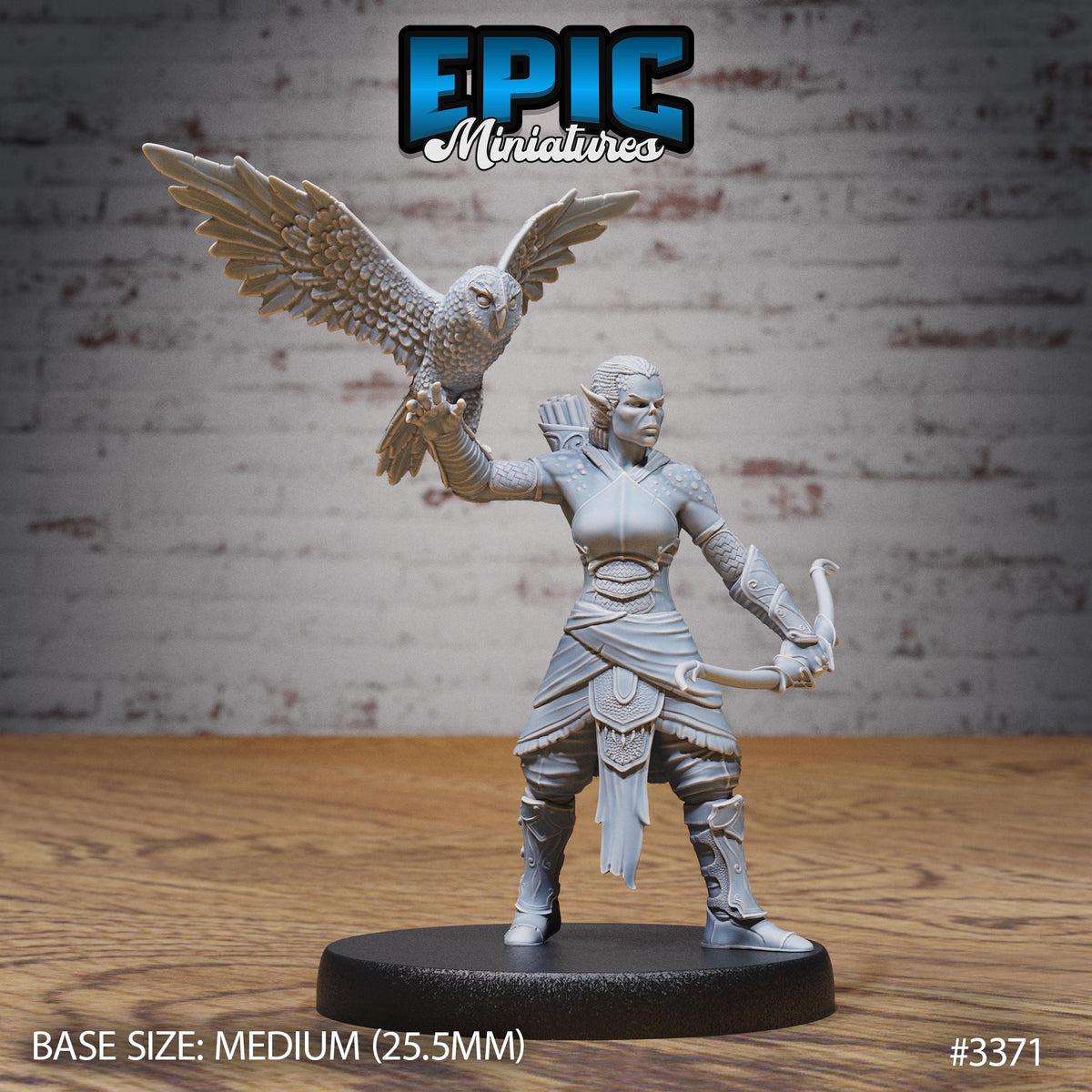 Female Slave Rebel Option #3371 front DND miniature Planar Adventure 16k resin