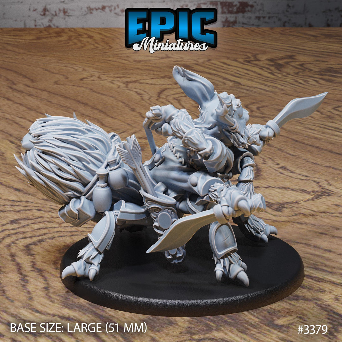 Fluffy Cat Spider Option #3379 back DND miniature Planar Adventure 16k resin