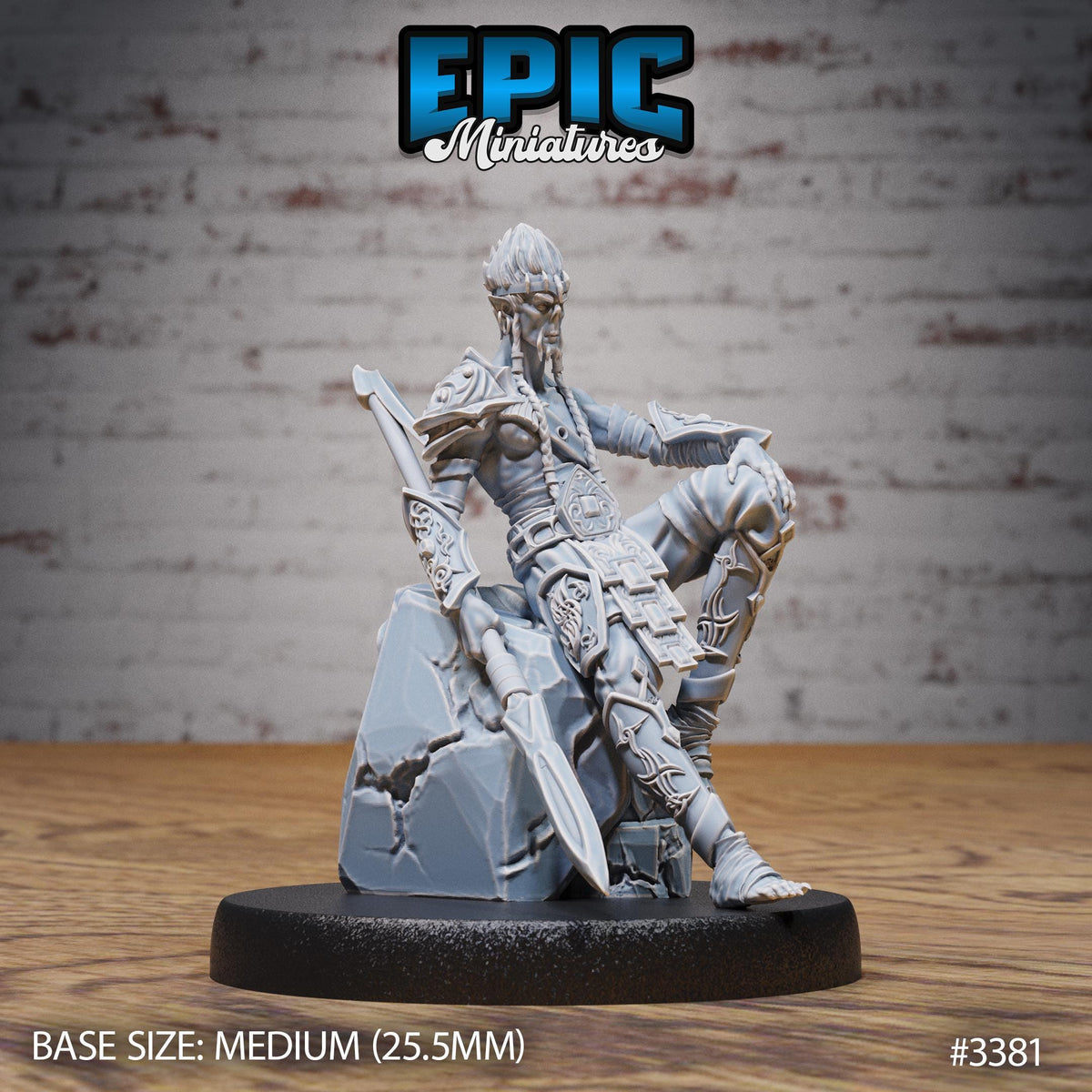 Slave Lancer Option #3381 front DND miniature Planar Adventure 16k resin