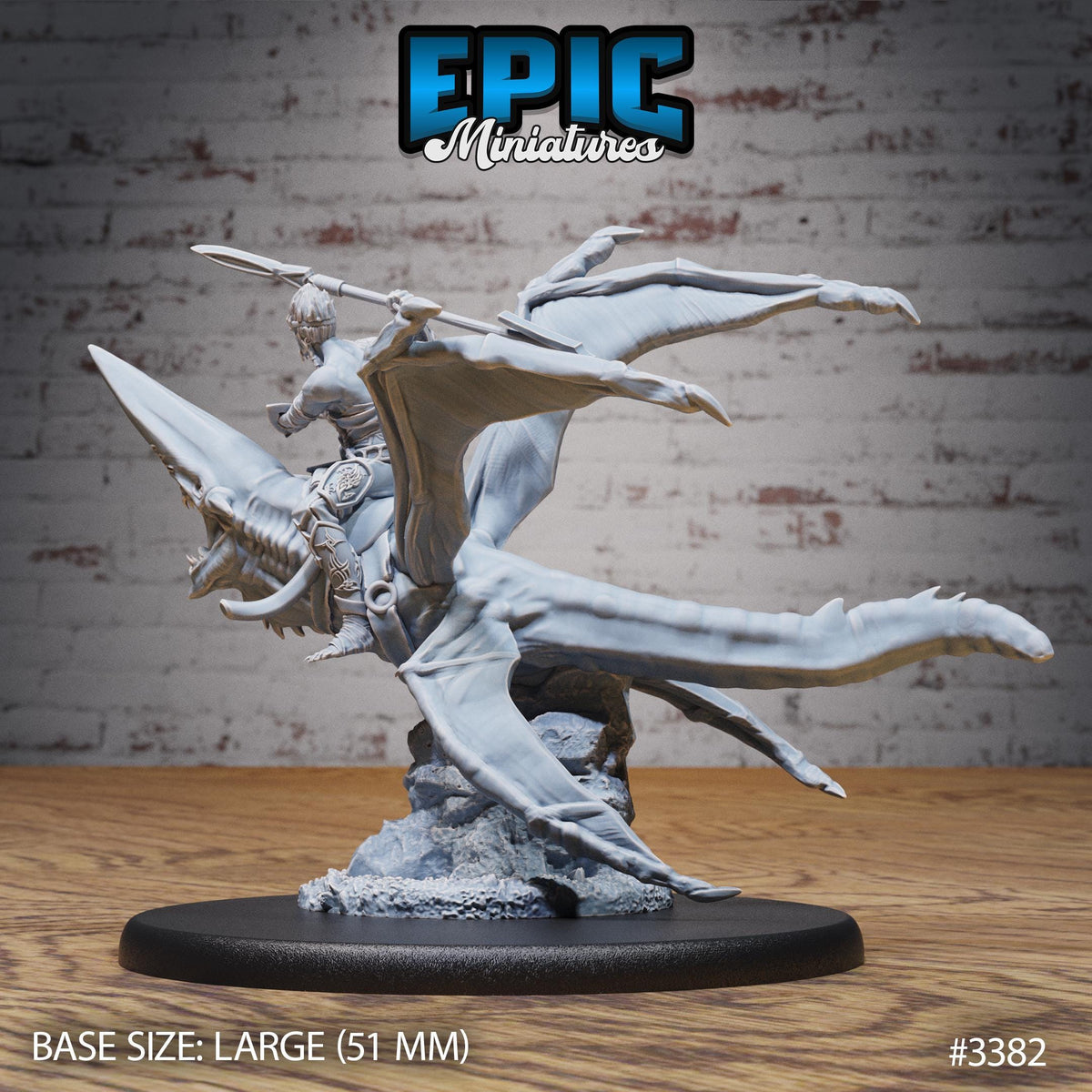 Slave Lance Rider Star Shark Set of 3 DND Mini Planar Adventure Collection Dungeons and Dragons TTRPG Baldur’s Gate Spelljammer Planescape Option #3382 back DND miniature  16k resin
