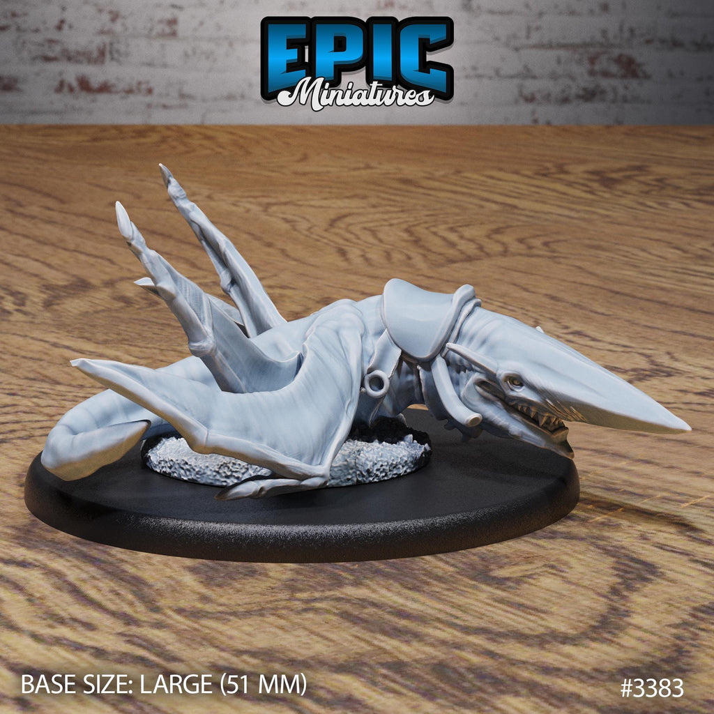 Slave Lance Rider Star Shark Set of 3 DND Mini Planar Adventure Collection Dungeons and Dragons TTRPG Baldur’s Gate Spelljammer Planescape Option #3383 front DND miniature  16k resin